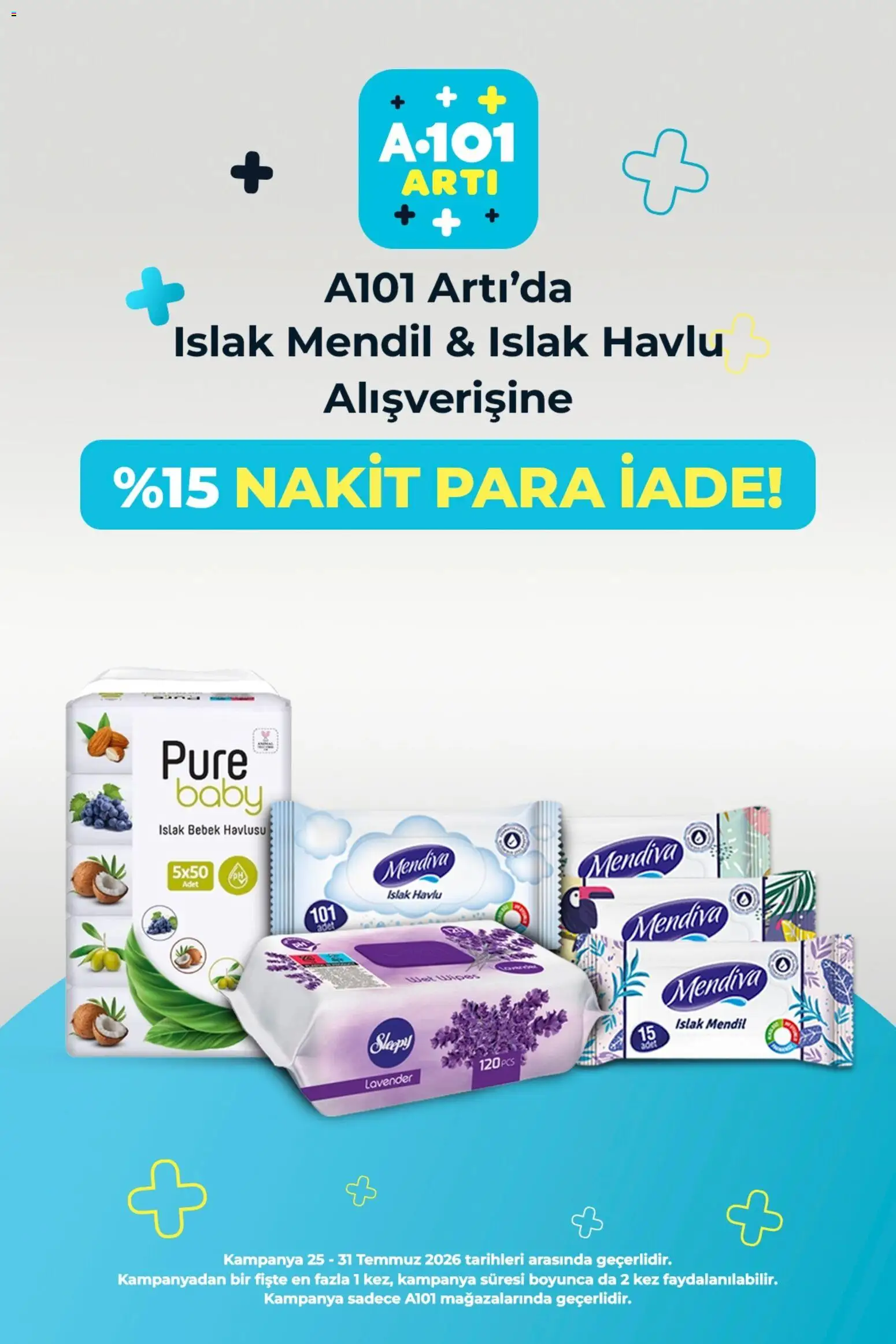 A101 - Arti - 25 Temmuz 2026 tarihinden itibaren geçerlidir | Sayfa: 1 | Ürünler: Mendil
