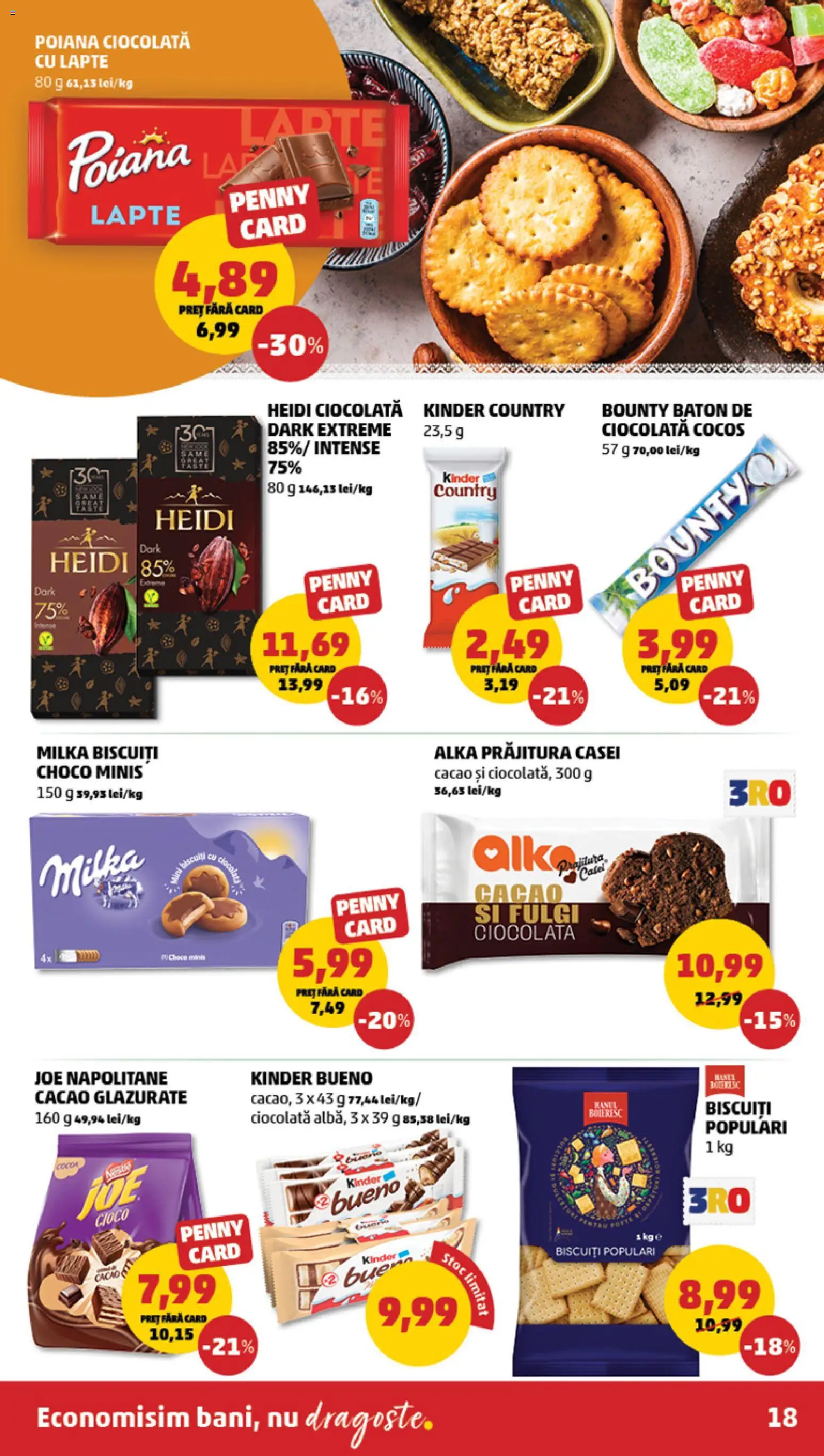 Noul catalog PENNY – valabil de la 13.05.2026 | Pagină: 18 | Produse: Napolitane, Lapte, Cacao, Biscuiți