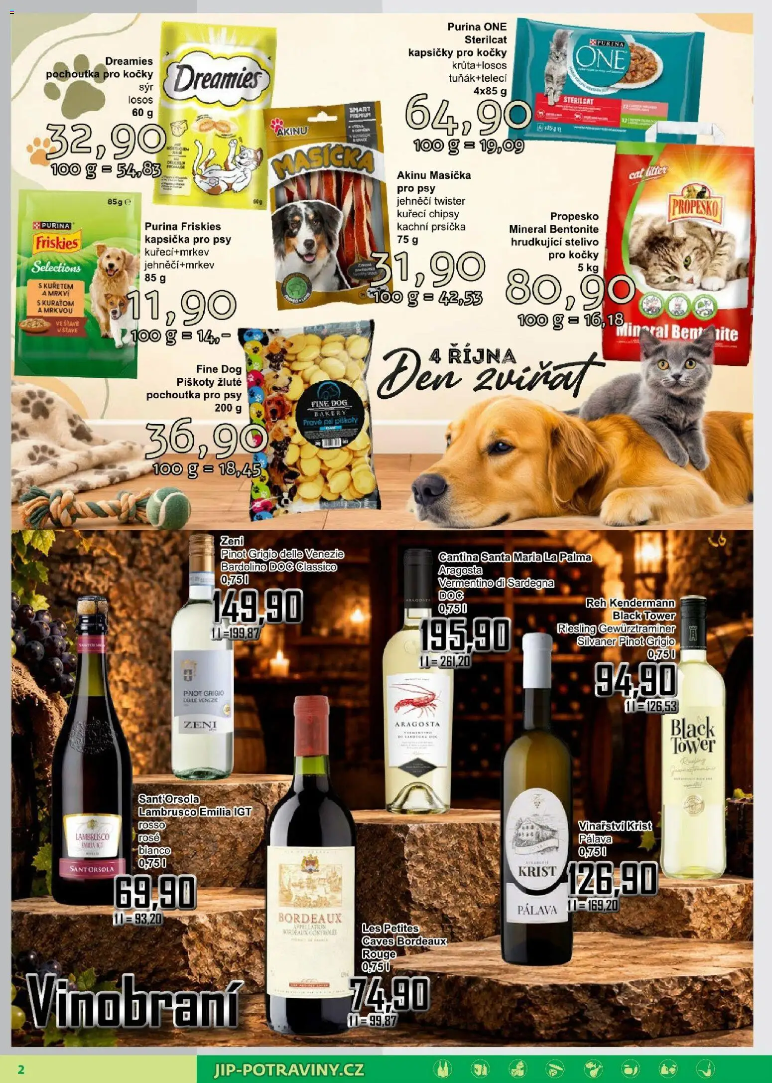 Jip leták od 23.09.2026 | Strana: 2 | Produkty: Propesko, Purina one, Riesling, Chipsy