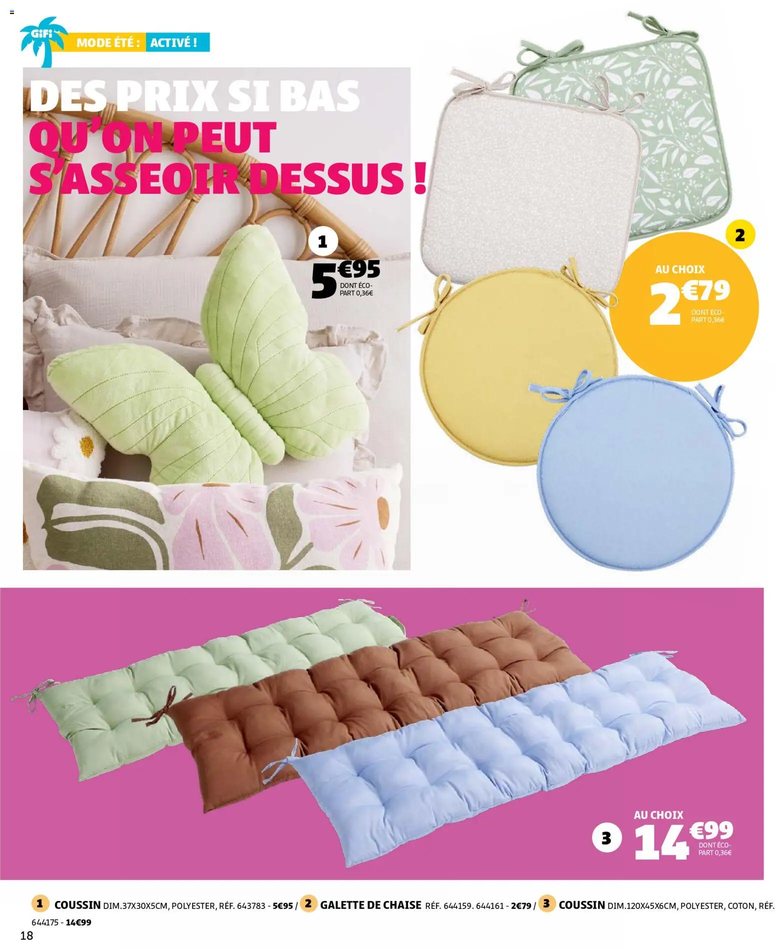 {H1} | Page: 18 | Produits: Chaise, Galette de chaise