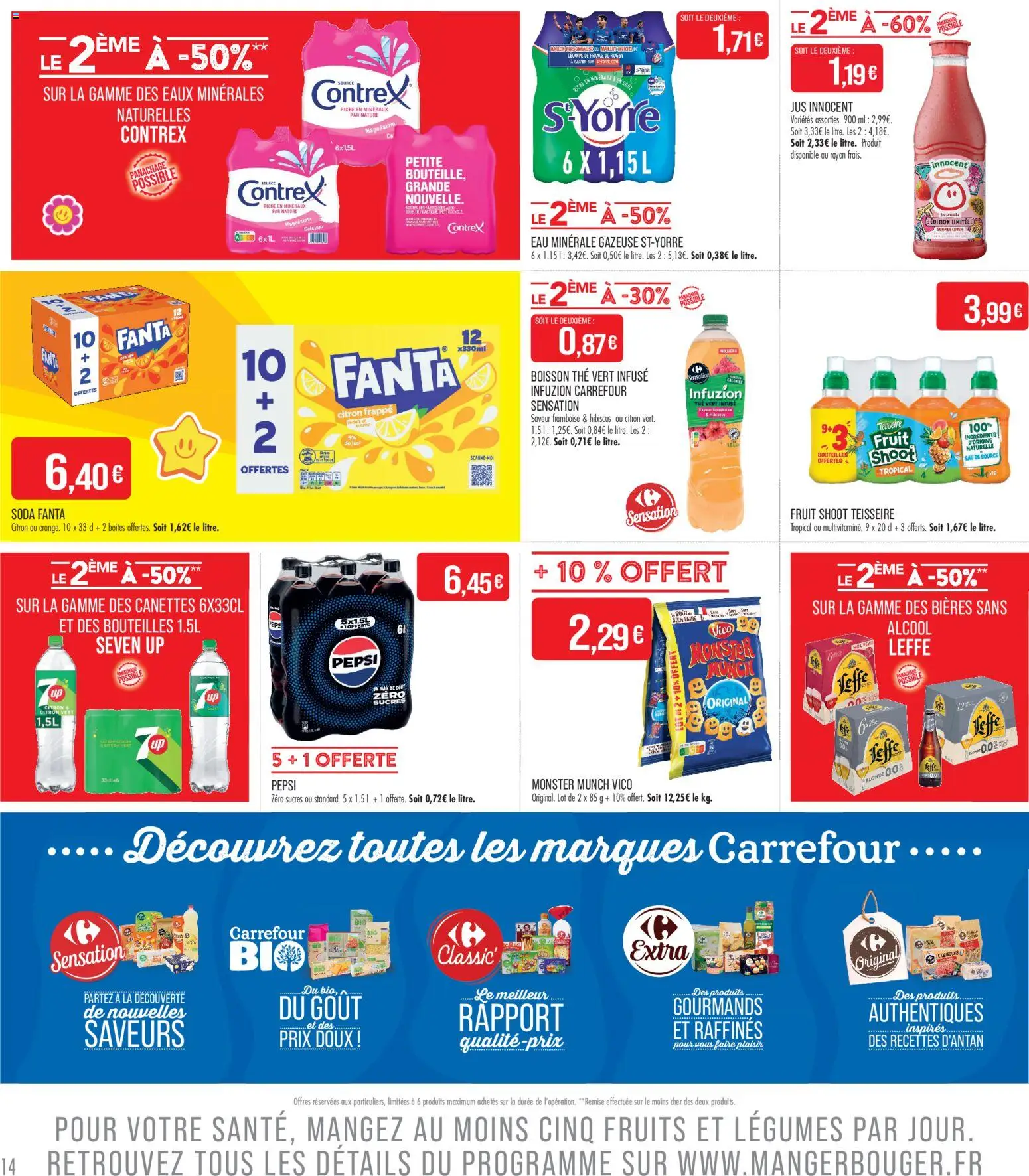 {H1} | Page: 14 | Produits: Eau minérale, Eau de source, Contrex, Thé