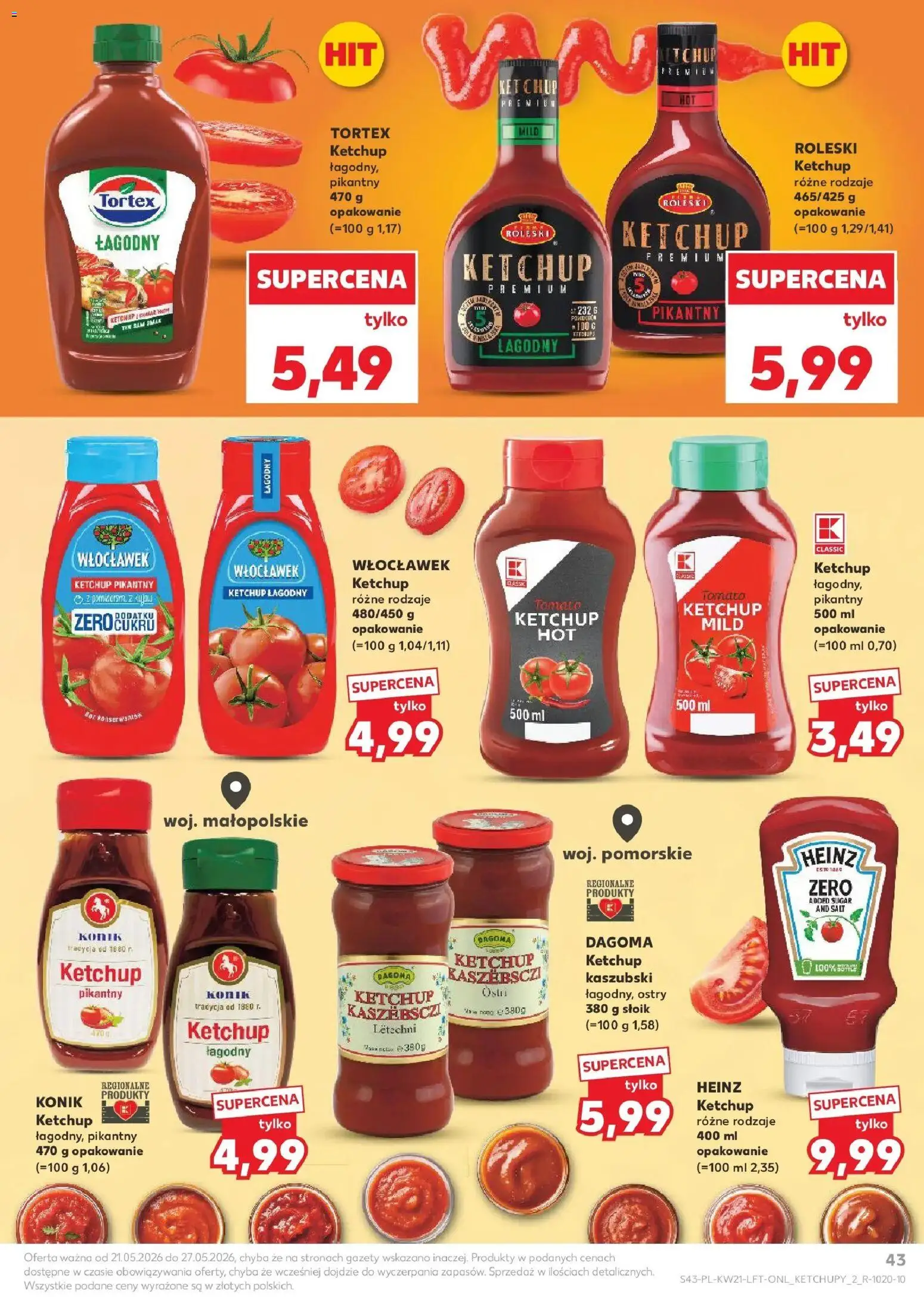 Kaufland gazetka od 21.05.2026 | Strona: 43 | Produkty: Ketchup