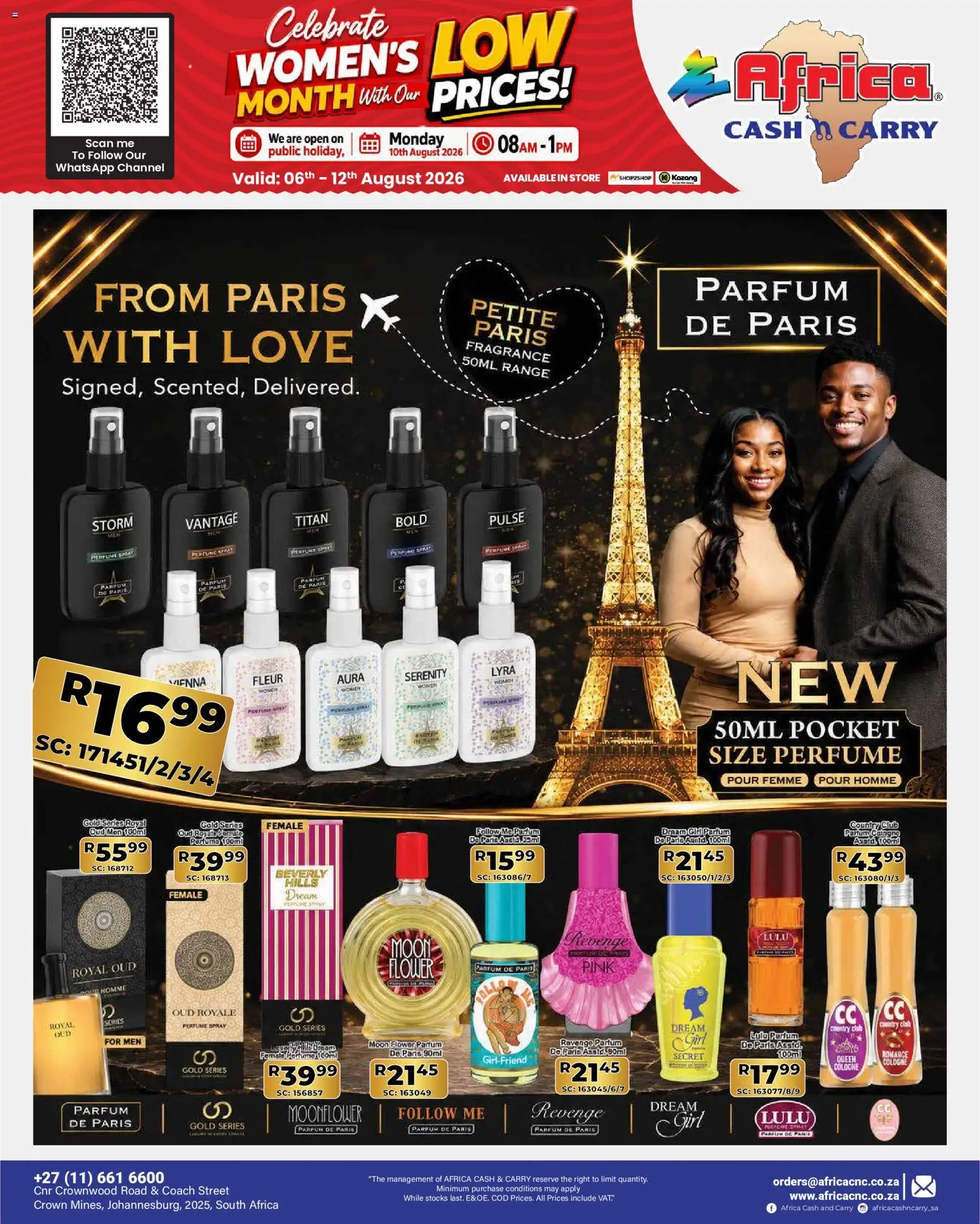 New Africa Cash & Carry catalogue – valid from 06/08/2026 | Page: 73 | Products: Perfume, Fragrance