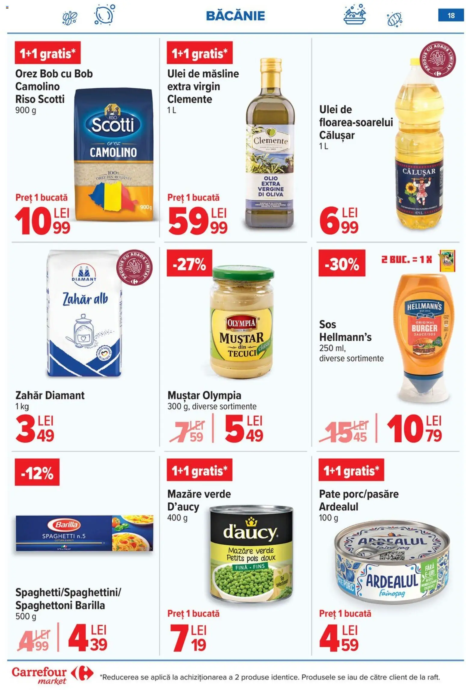 Noul catalog Carrefour – valabil de la 20.05.2026 | Pagină: 18 | Produse: Pate, Măsline, Orez, Burger