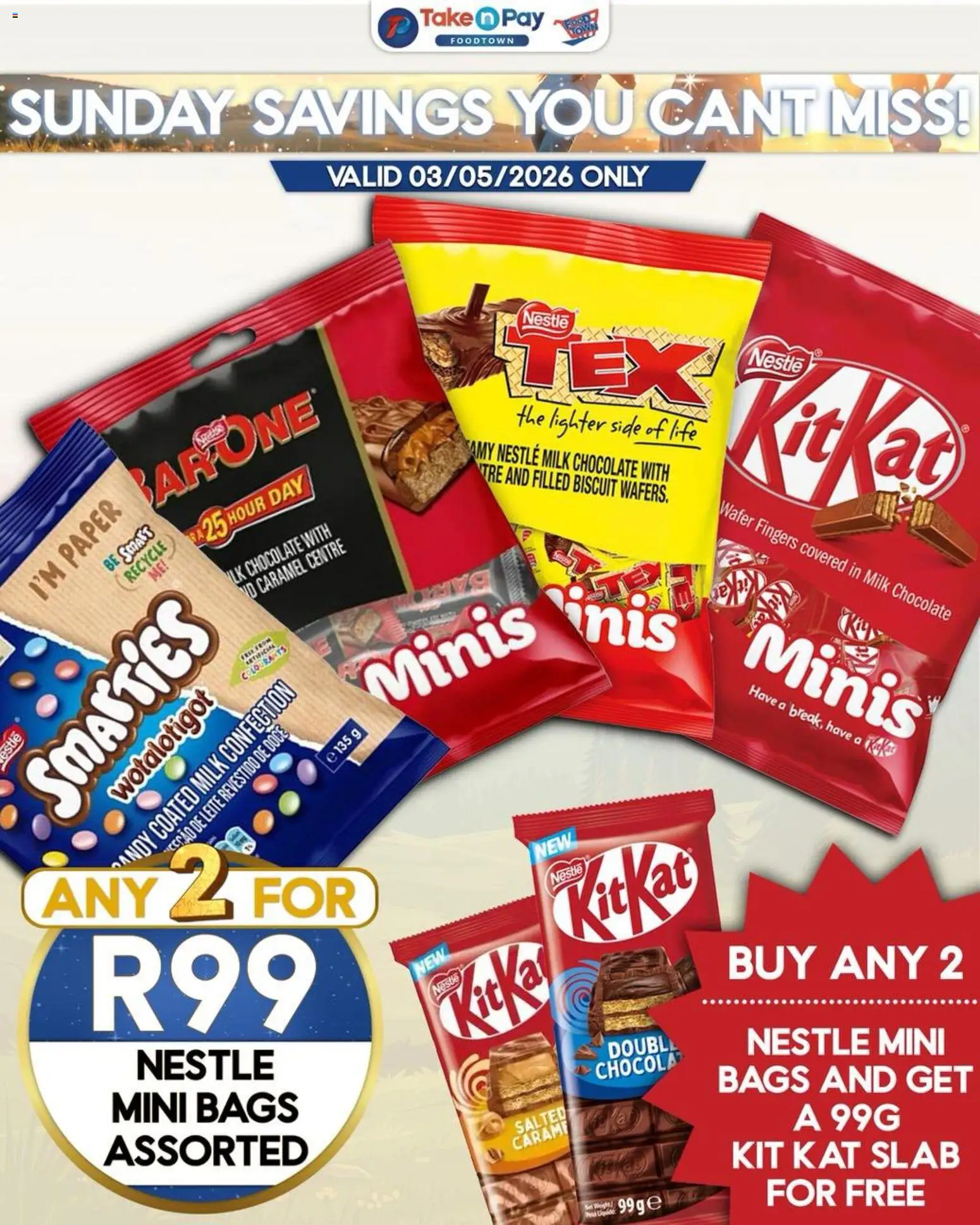 New Take n Pay catalogue – valid from 03.05.2026 | Page: 9 | Products: Milk, Chocolate, Paper, Caramel