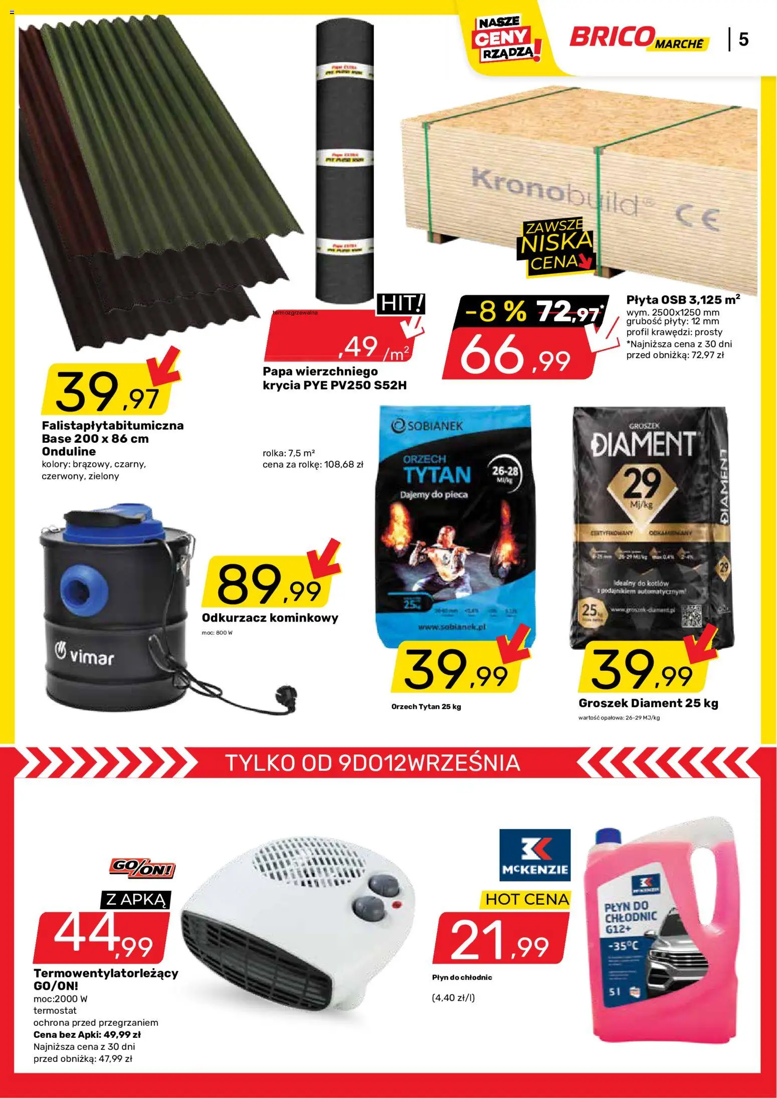 Brico Marché gazetka od 09.09.2026 | Strona: 6 | Produkty: Groszek, Odkurzacz, Plyty