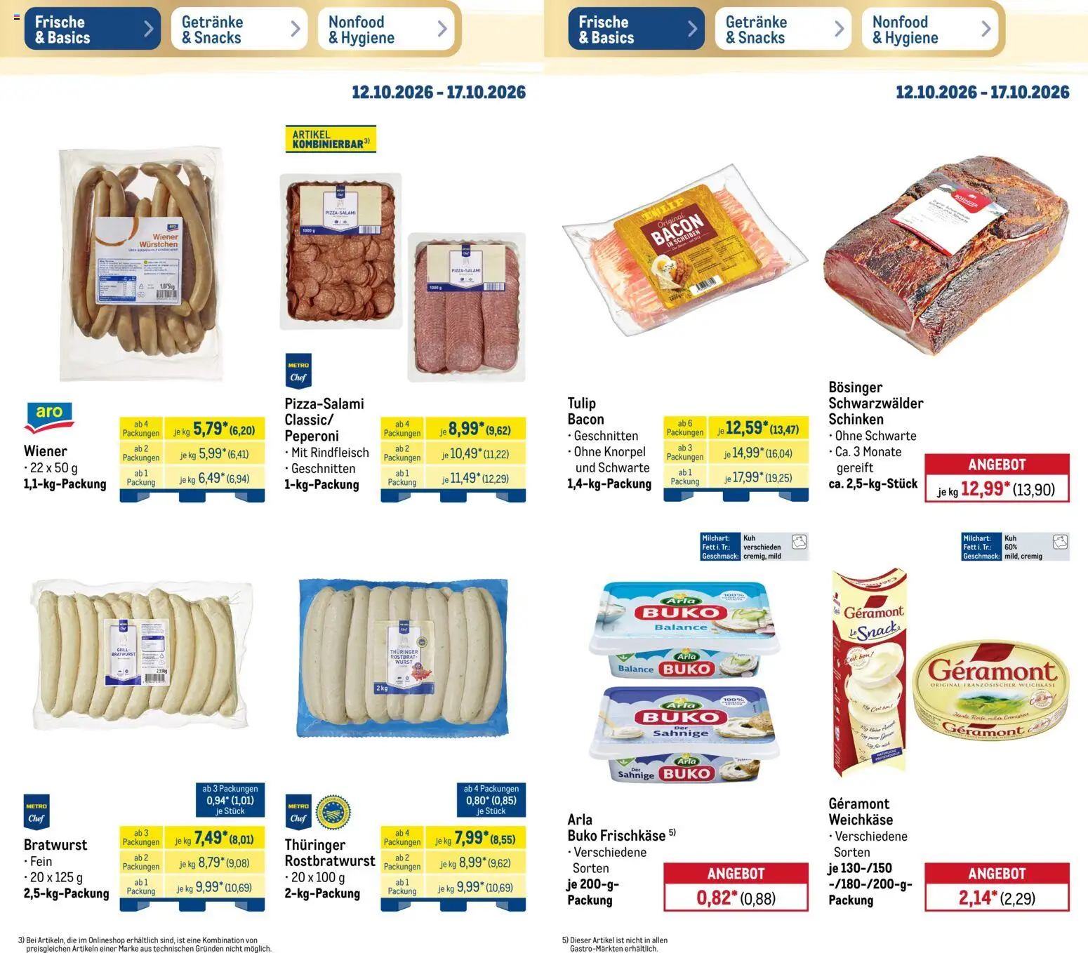 Metro Prospekt – gültig ab 12.10.2026 | Seite: 7 | Produkte: Geramont, Wurst, Schinken, Rindfleisch