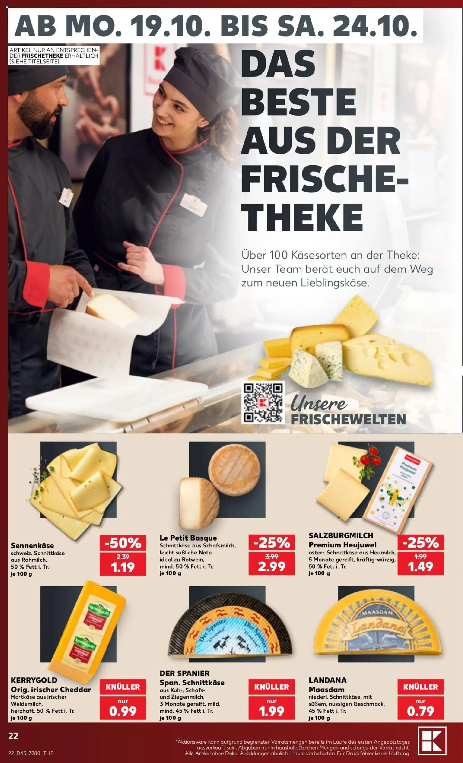 Kaufland Prospekt Frankfurt (Oder) – gültig ab 19.10.2026 | Seite: 22 | Produkte: Theke