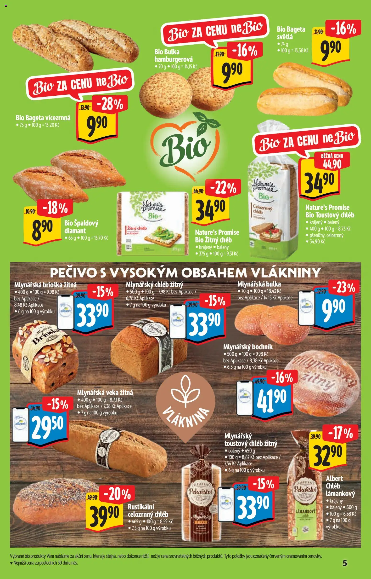 Albert katalog - Supermarket - Bio od 02.09.2026 | Strana: 5 | Produkty: Chléb, Chléb lámankový, Žitný chléb, Toustový chléb