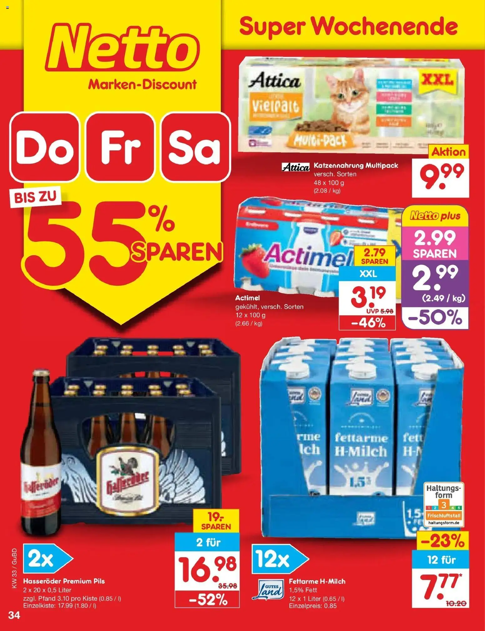 Netto Marken-Discount Prospekt Augustusburg (ab 10.08.2026) » Angebote | Seite: 48 | Produkte: Actimel, Pils, Hasseröder