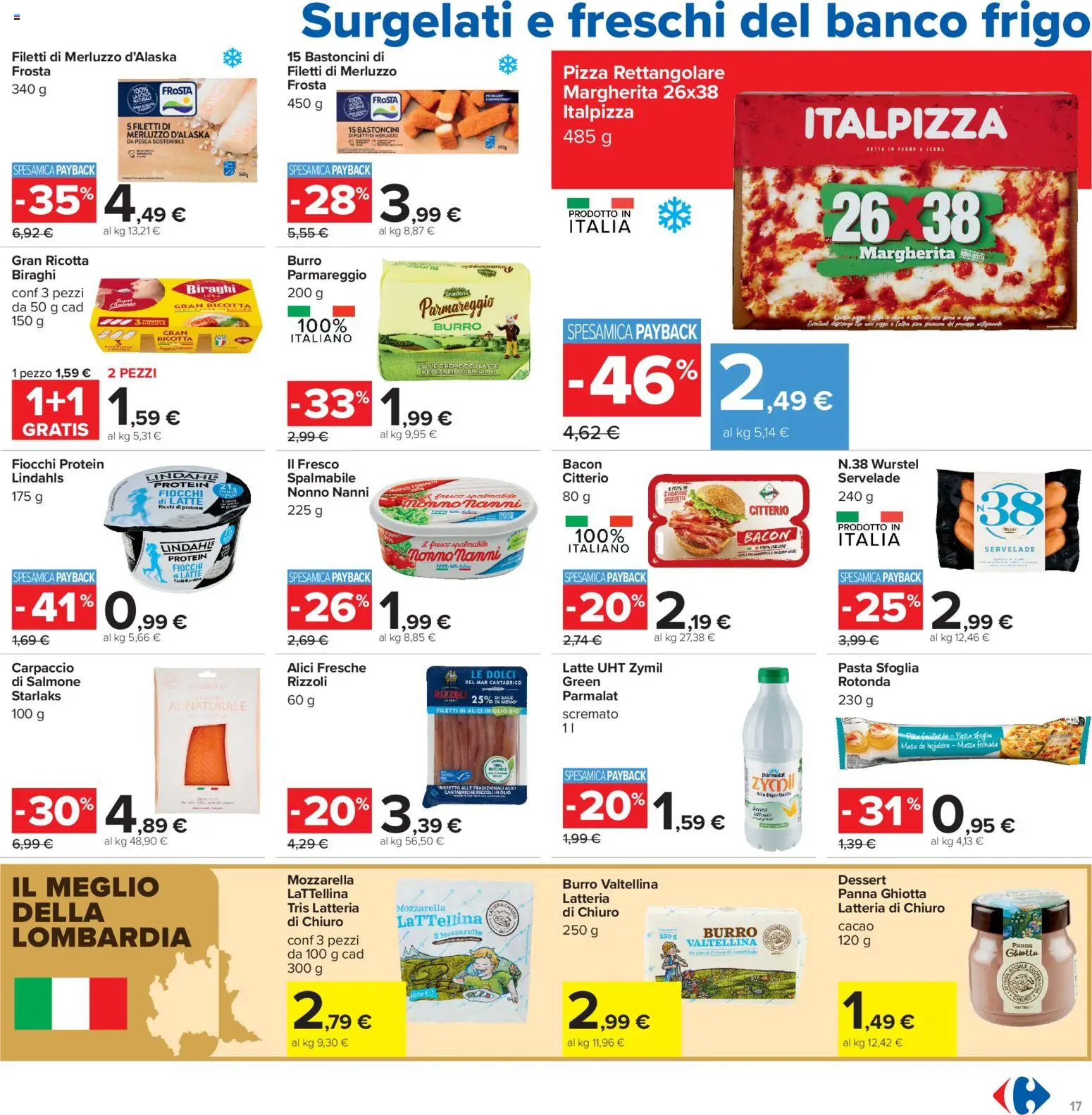 Volantino Carrefour del 06/08/2026 | Pagina: 17 | Prodotti: Mozzarella, Latte, Tonno, Cacao