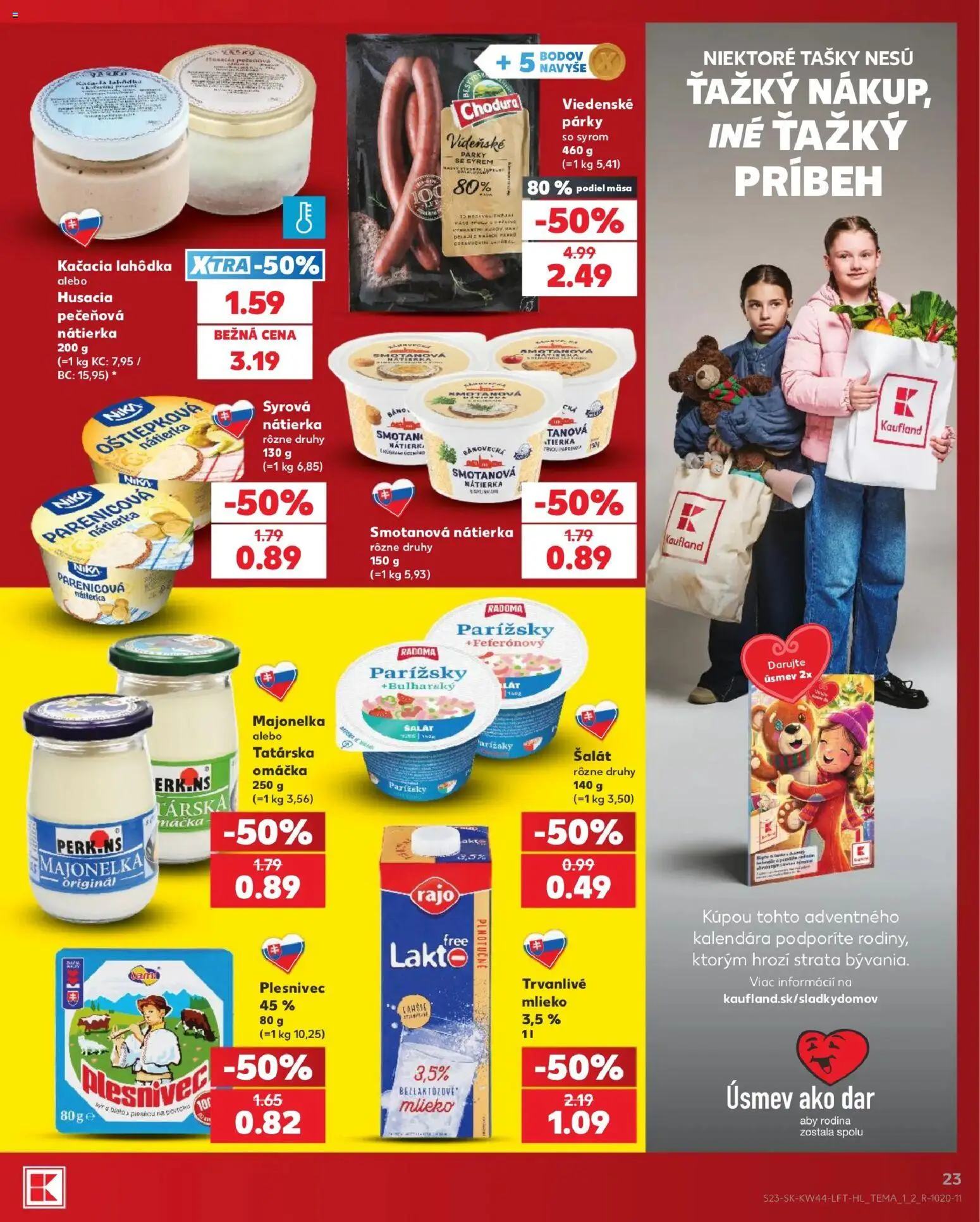 Nové Kaufland akcie – leták je platný od 29.10.2026 | Strana: 23 | Produkty: Mlieko, Šalát, Omáčka, Bezlaktózové mlieko
