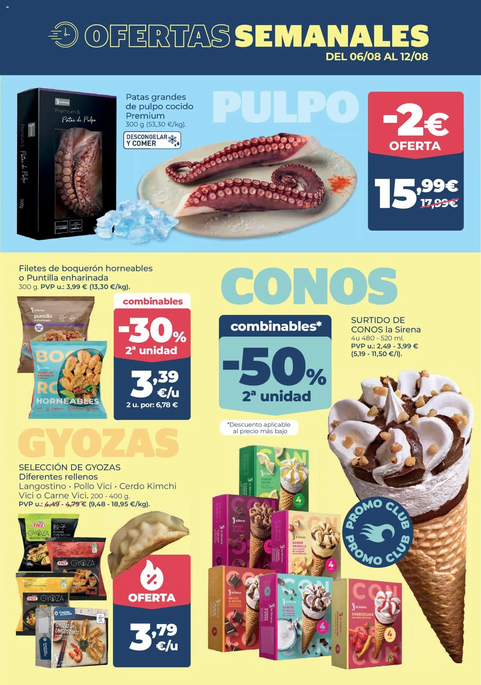 La Sirena folleto │ válido desde el 30/07/2026 | Página: 3 | Productos: Cerdo, Freidora, Φρυγανιές σικάλεως, Langostino