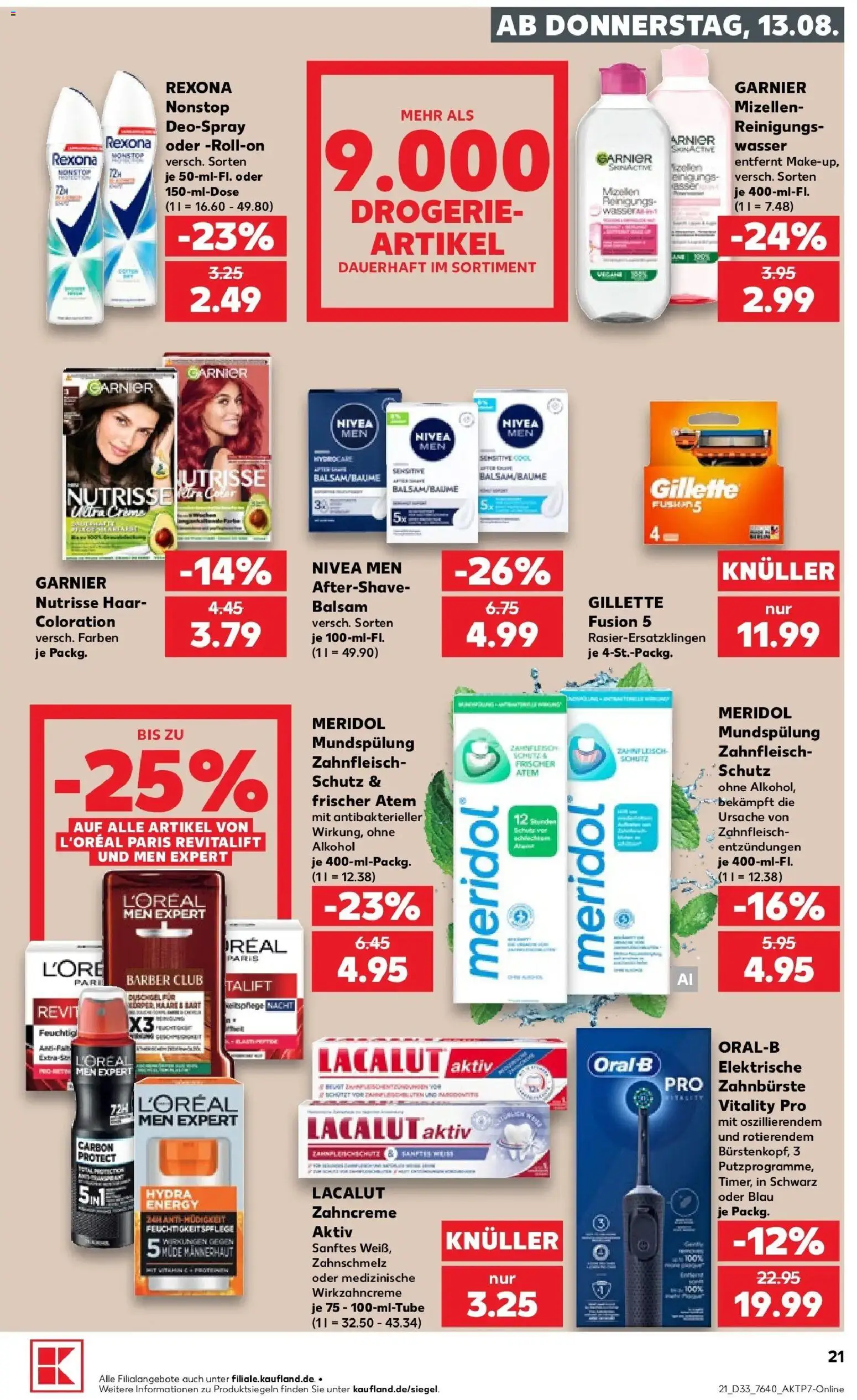 Prospekt Kaufland ab 10.08.2026 » Angebote Online zum Blättern | Seite: 30 | Produkte: Elektrische zahnbürste, Energy, Alkohol, Deospray
