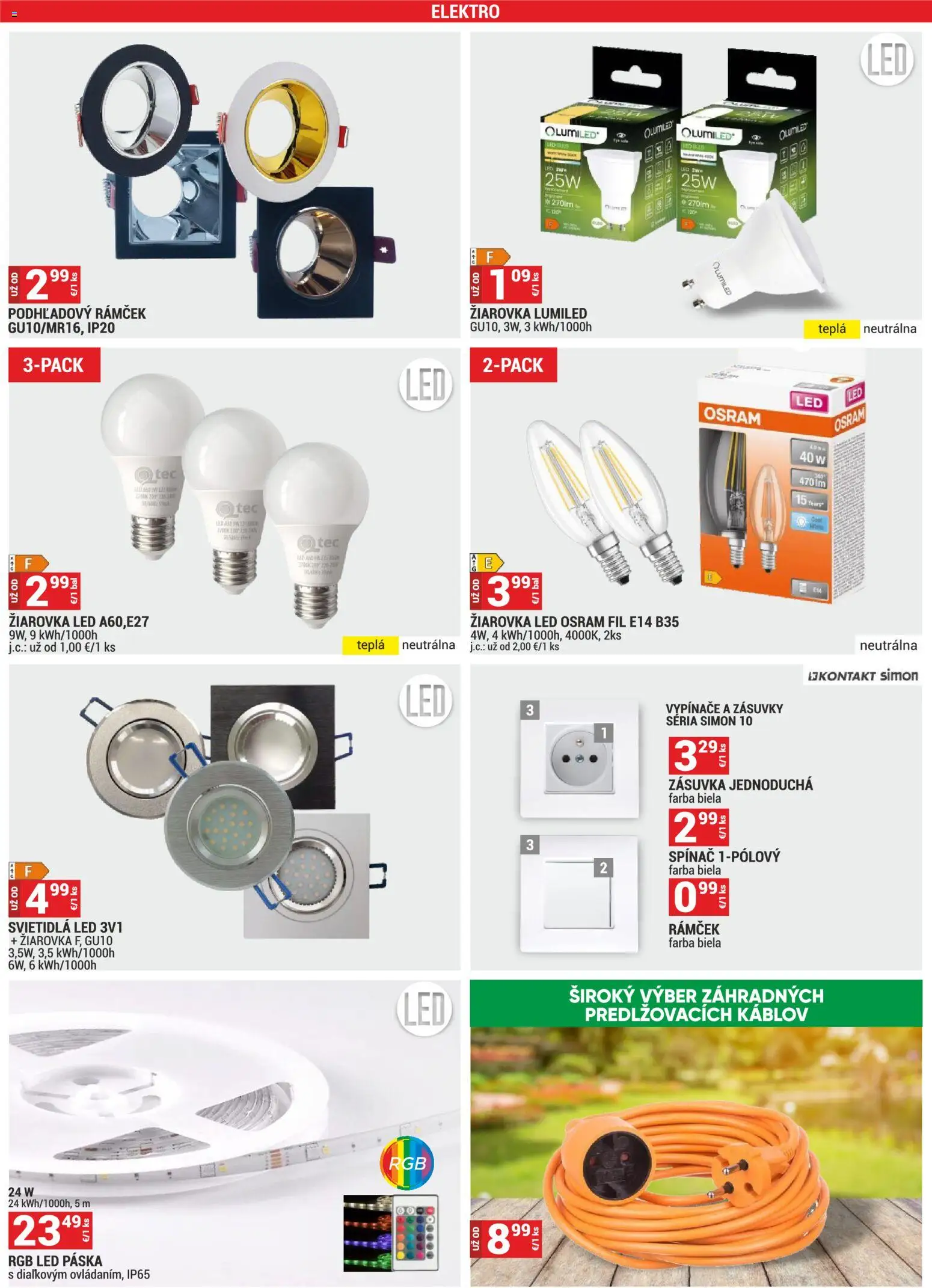 Nové Merkury Market akcie – leták je platný od 01.03.2026 | Strana: 48 | Produkty: Svietidlá, Žiarovka, Zásuvka