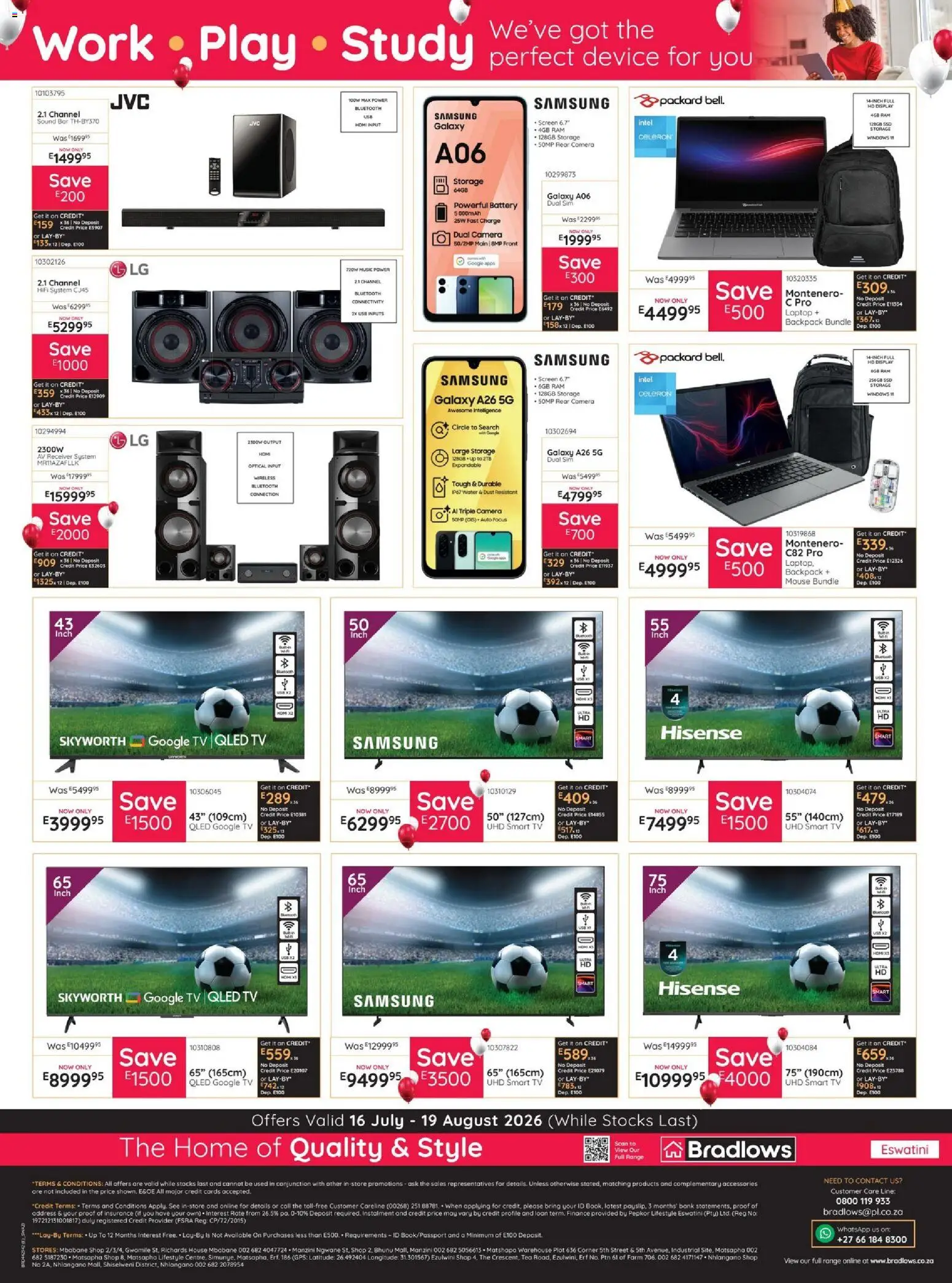 New Bradlows catalogue – valid from 16/07/2026 | Page: 8 | Products: Camera, Laptop, Battery, Tea