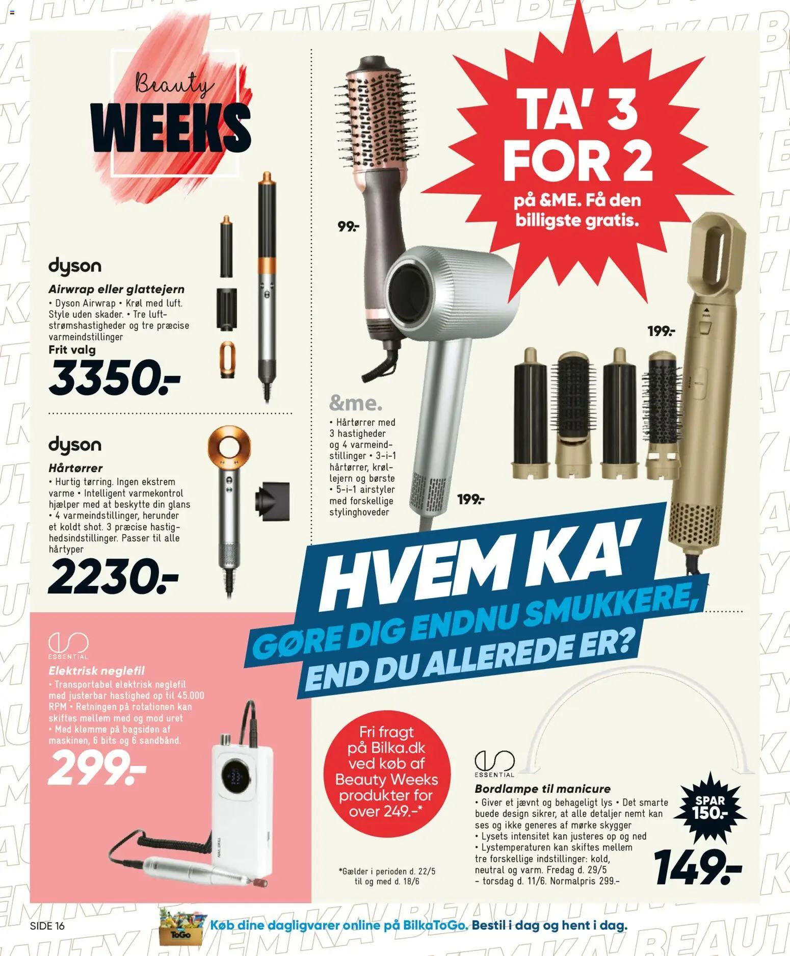Bilka tilbudsavis – gyldig fra 29.05.2026 | Side: 16 | Produkter: Børste, Klemme, Hårtørrer, Glattejern