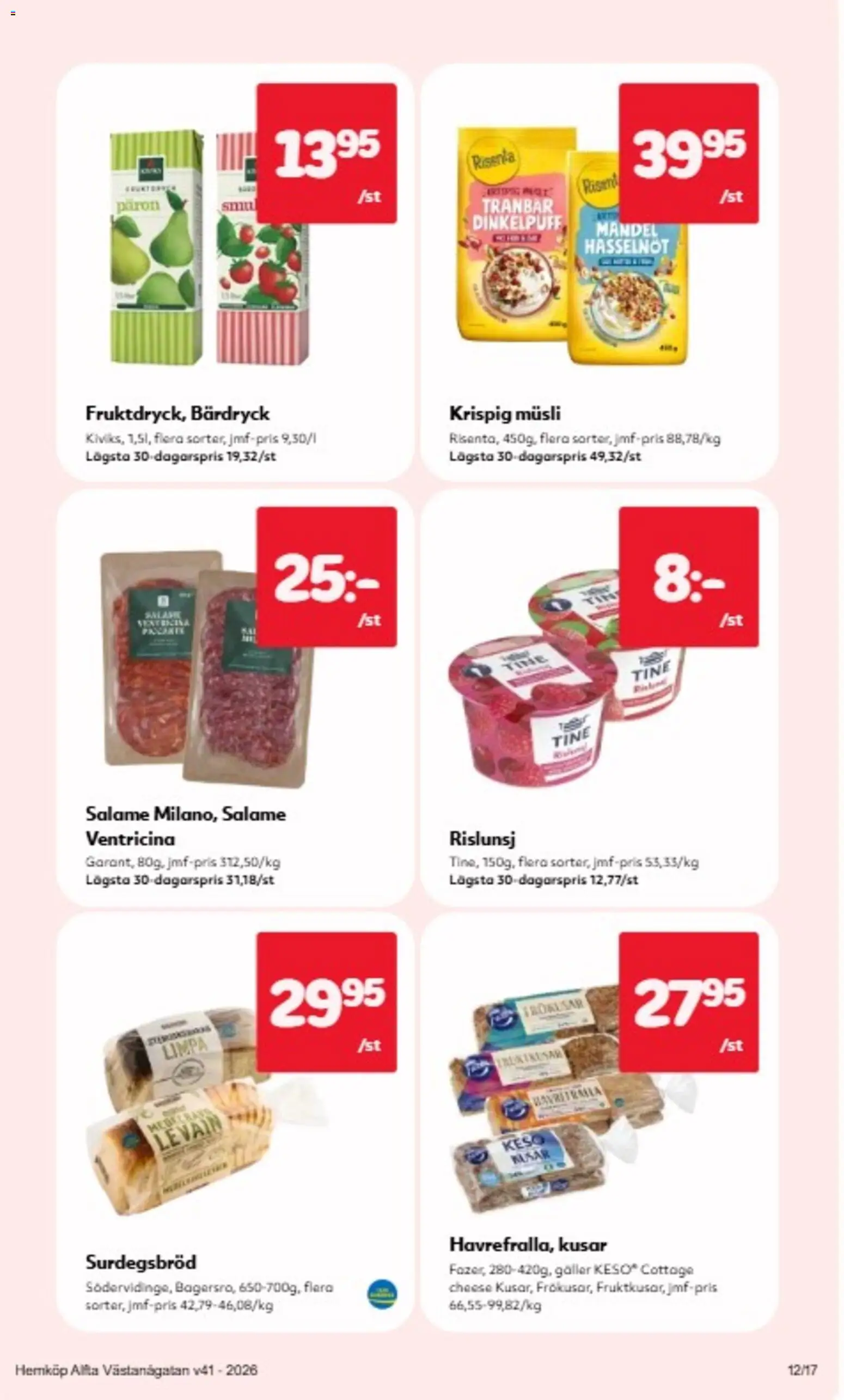 Hemköp reklamblad aktuell från 05/10/2026 | Sida: 12 | Produkter: Musli, Tranbär, Galler, Keso