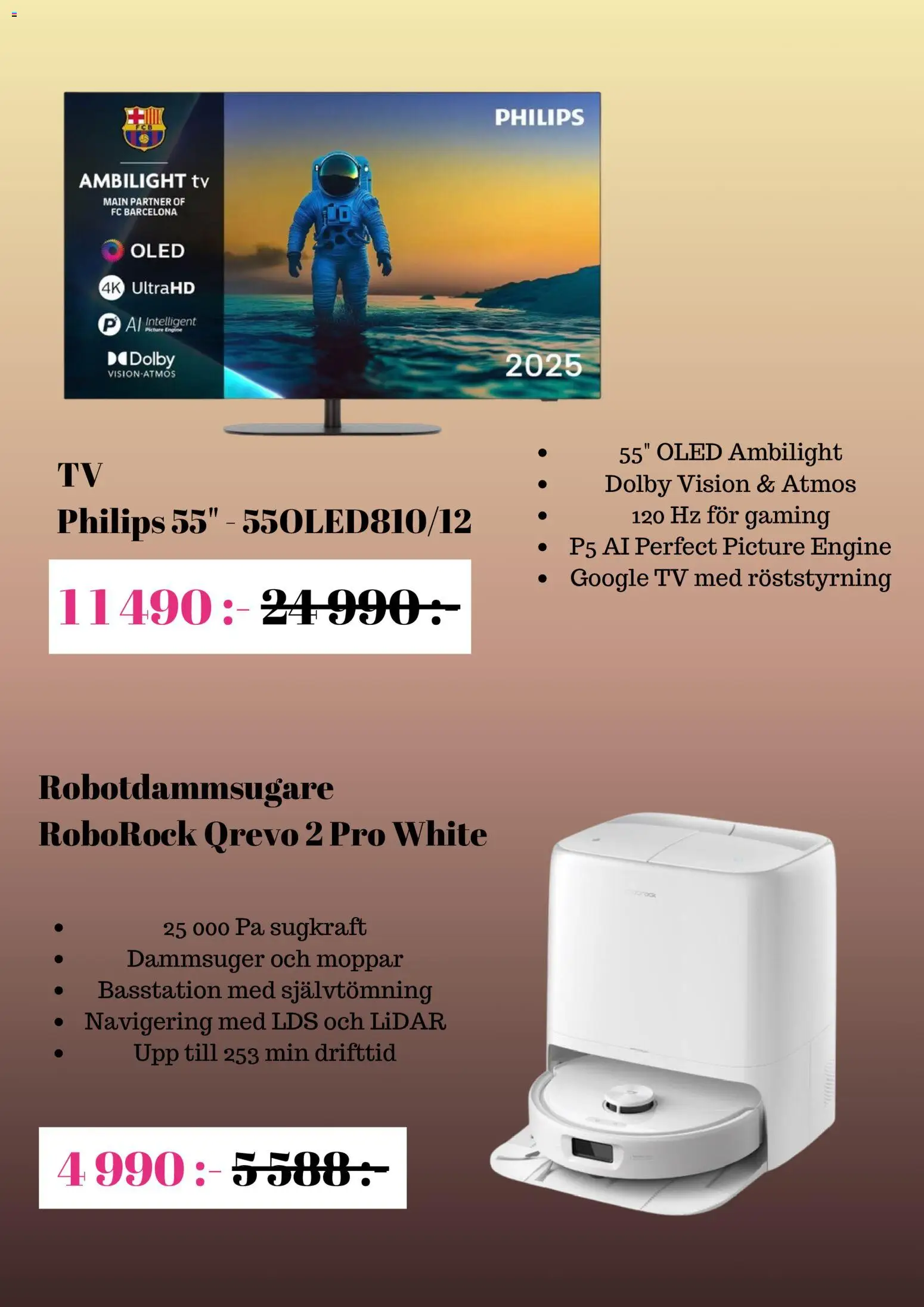 Elon reklamblad aktuell från 06/10/2026 | Sida: 2 | Produkter: Navigering, Tv, Robotdammsugare