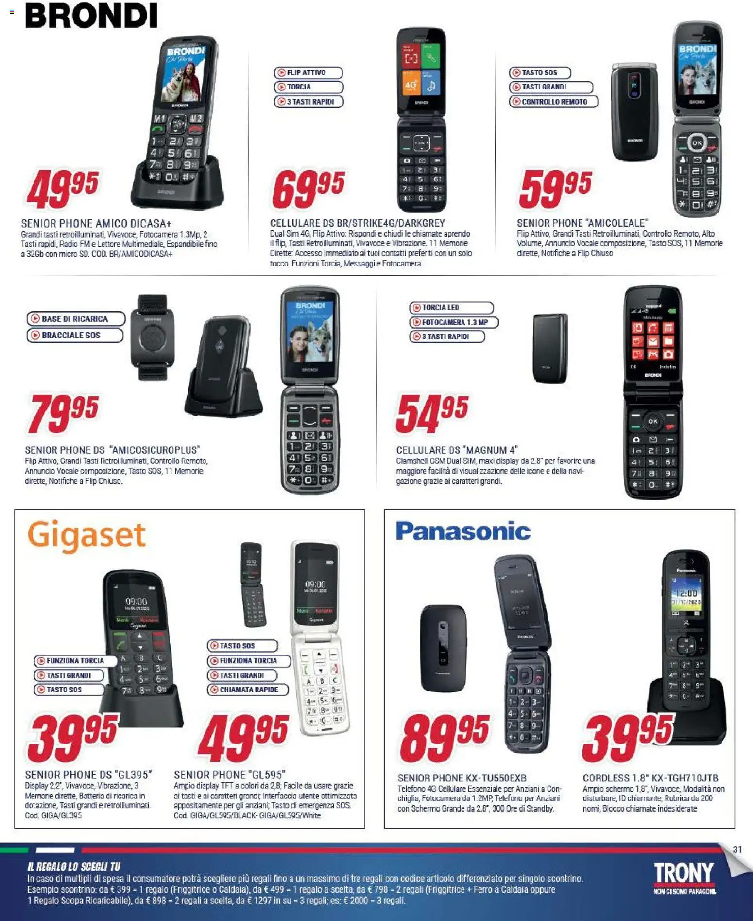 Volantino Trony del 09.04.2026 | Pagina: 31 | Prodotti: Schermo, Cellulare, Torcia, Friggitrice