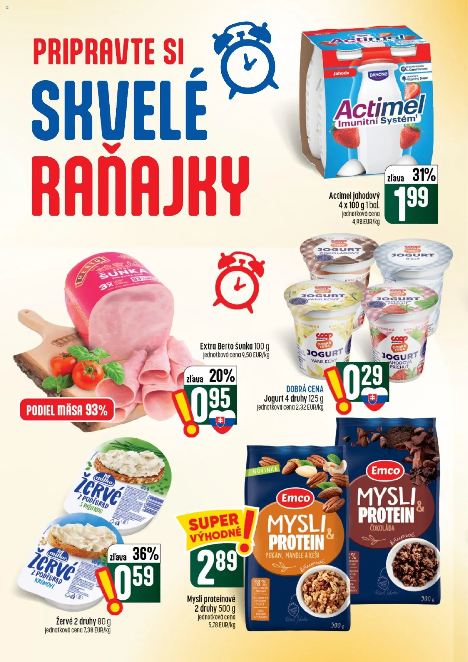 Nové COOP Jednota akcie – leták je platný od 13.08.2026 | Strana: 32 | Produkty: Šunka, Protein, Žervé, Mandle