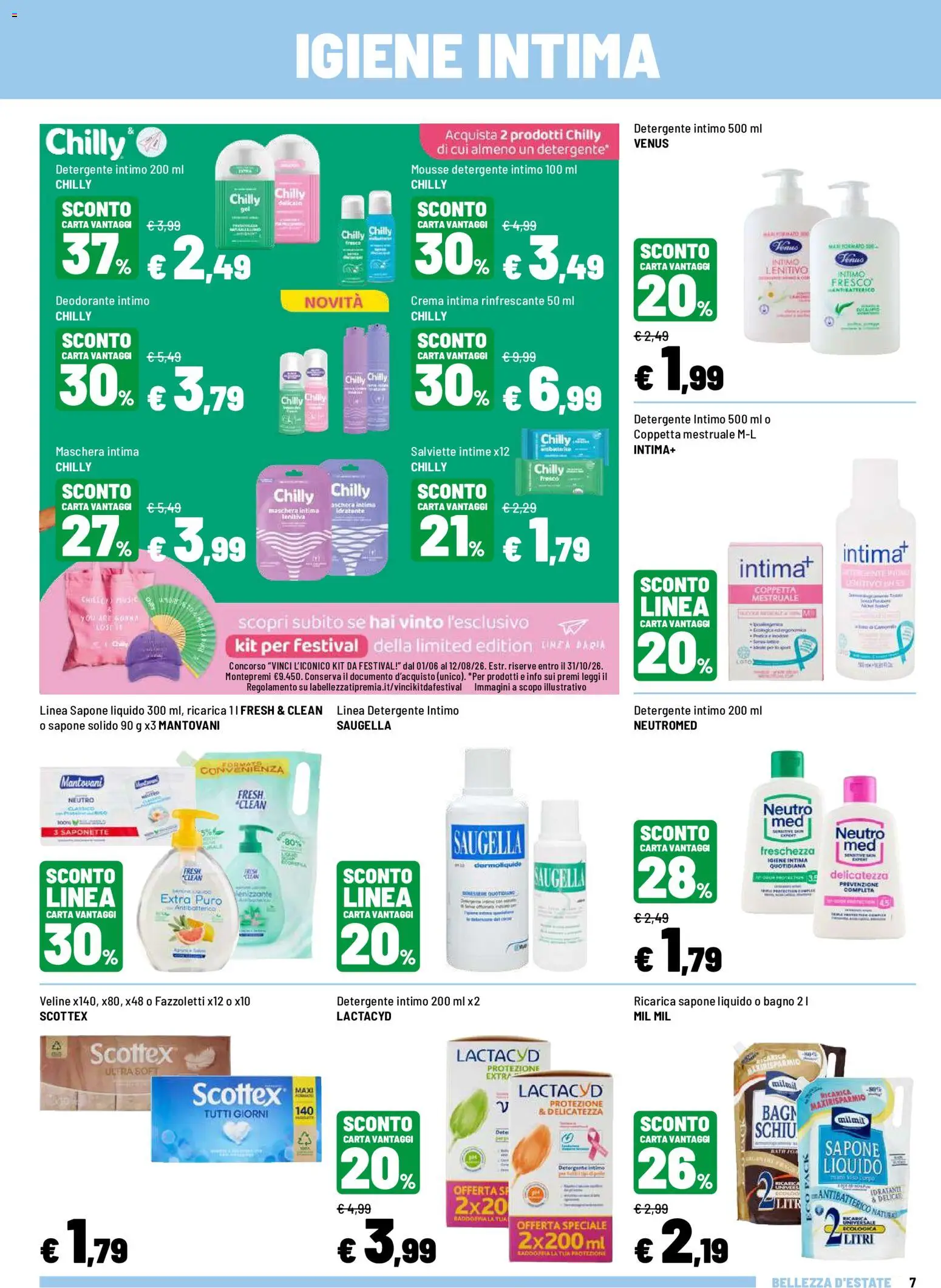 Volantino Iper del 03/07/2026 | Pagina: 7 | Prodotti: Maschera, Deodorante, Gonna, Bagno