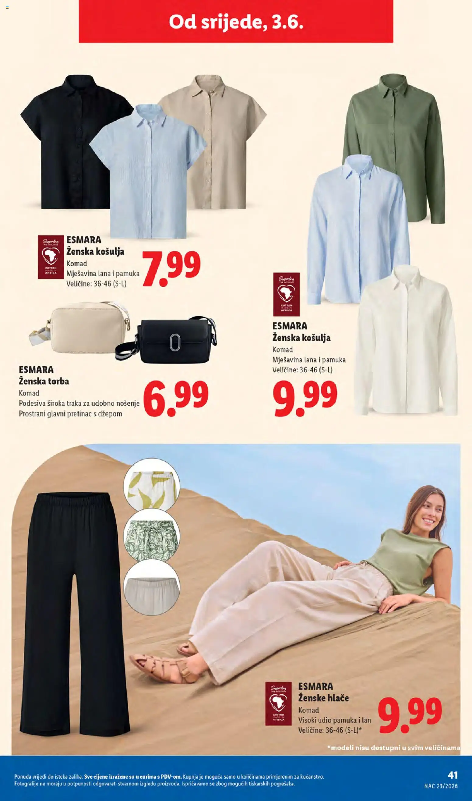 Lidl katalog | vrijedi od 01.06.2026 | Stranica: 41 | Proizvodi: Košulja, Hlače, Torba