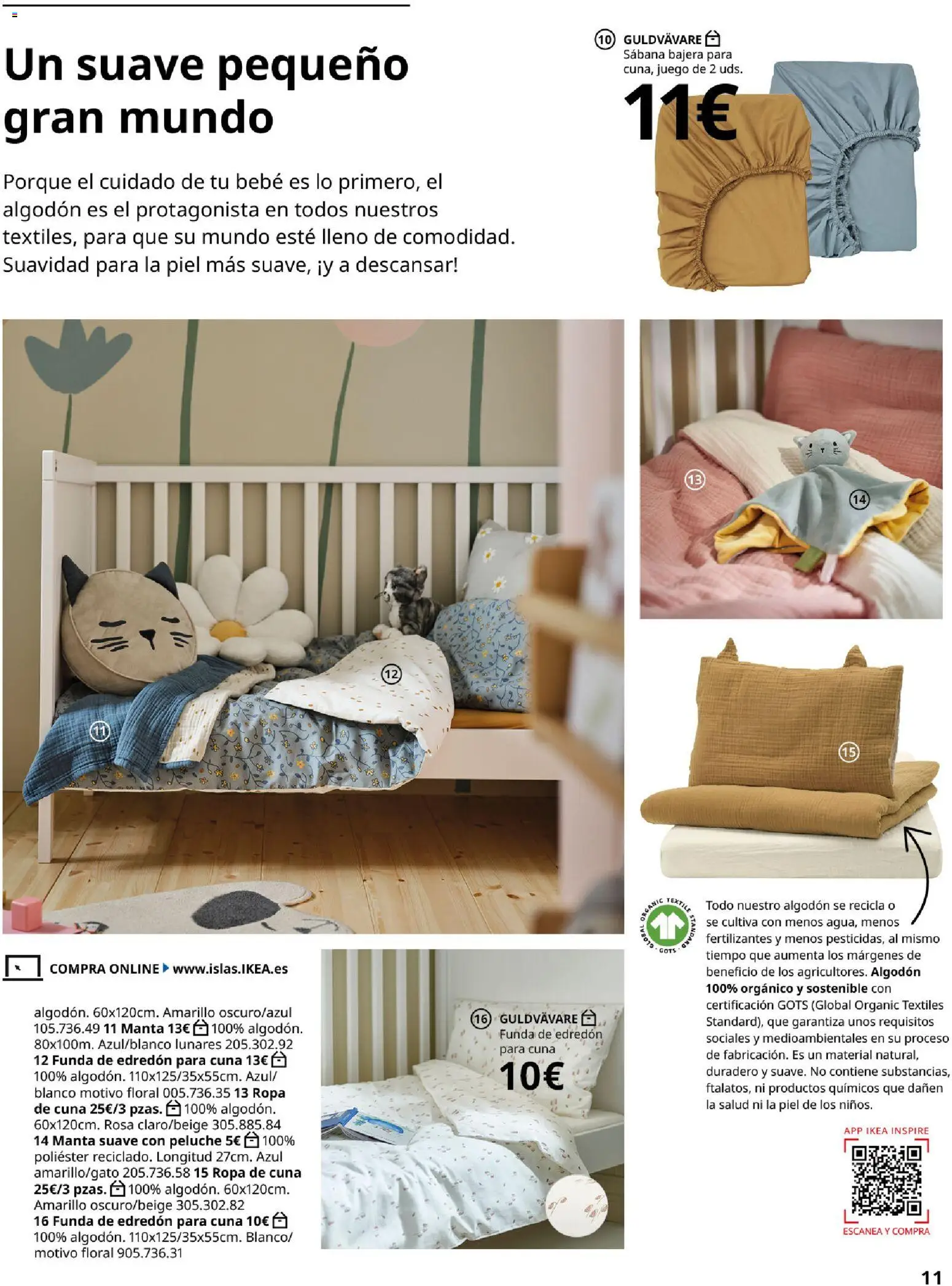 Catálogo IKEA  y los niños  │ válido desde el 06.03.2026 | Página: 11 | Productos: Ropa, Manta, Funda, Cuna