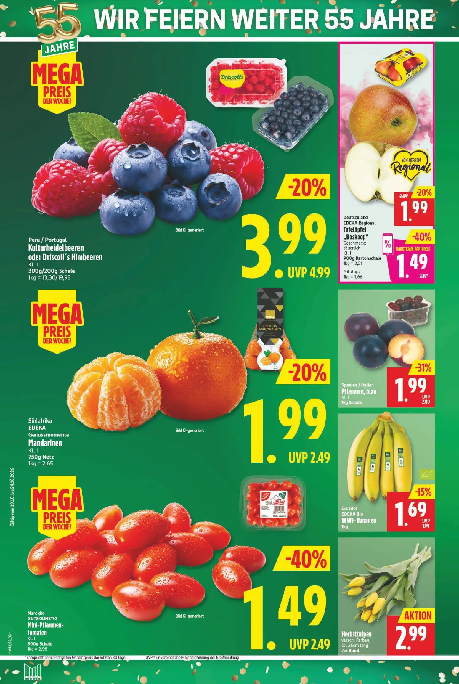 Marktkauf Prospekt – gültig ab 19.10.2026 | Seite: 2 | Produkte: Himbeeren, Mandarinen, Tomaten