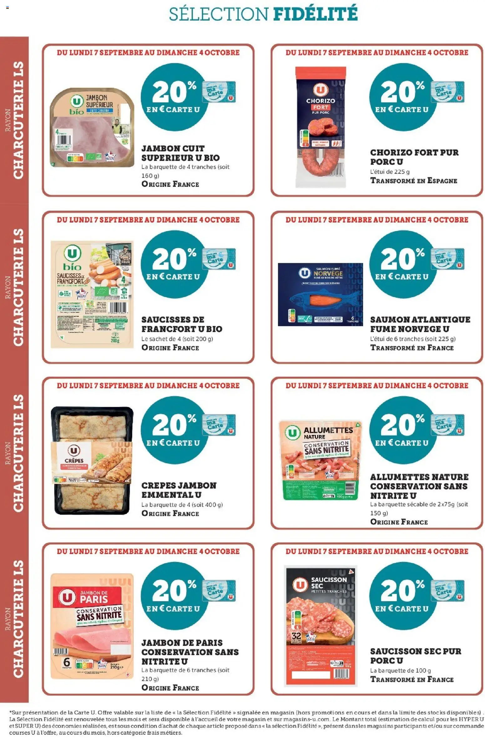 {H1} | Page: 2 | Produits: Charcuterie, Saumon fumé, Emmental, Jambon