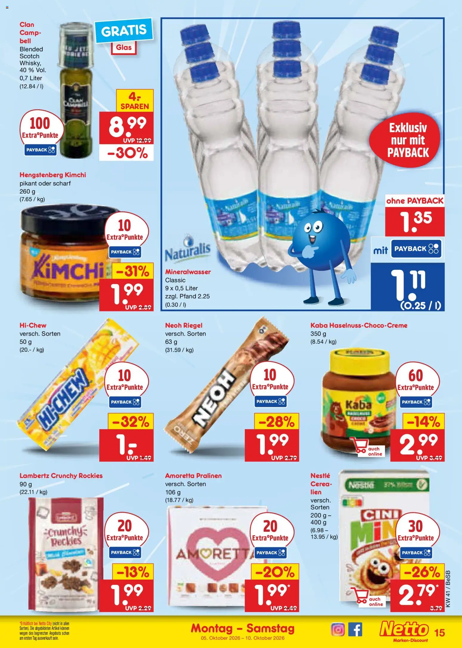 Netto Marken-Discount Prospekt – gültig ab 05.10.2026 | Seite: 15 | Produkte: Mineralwasser
