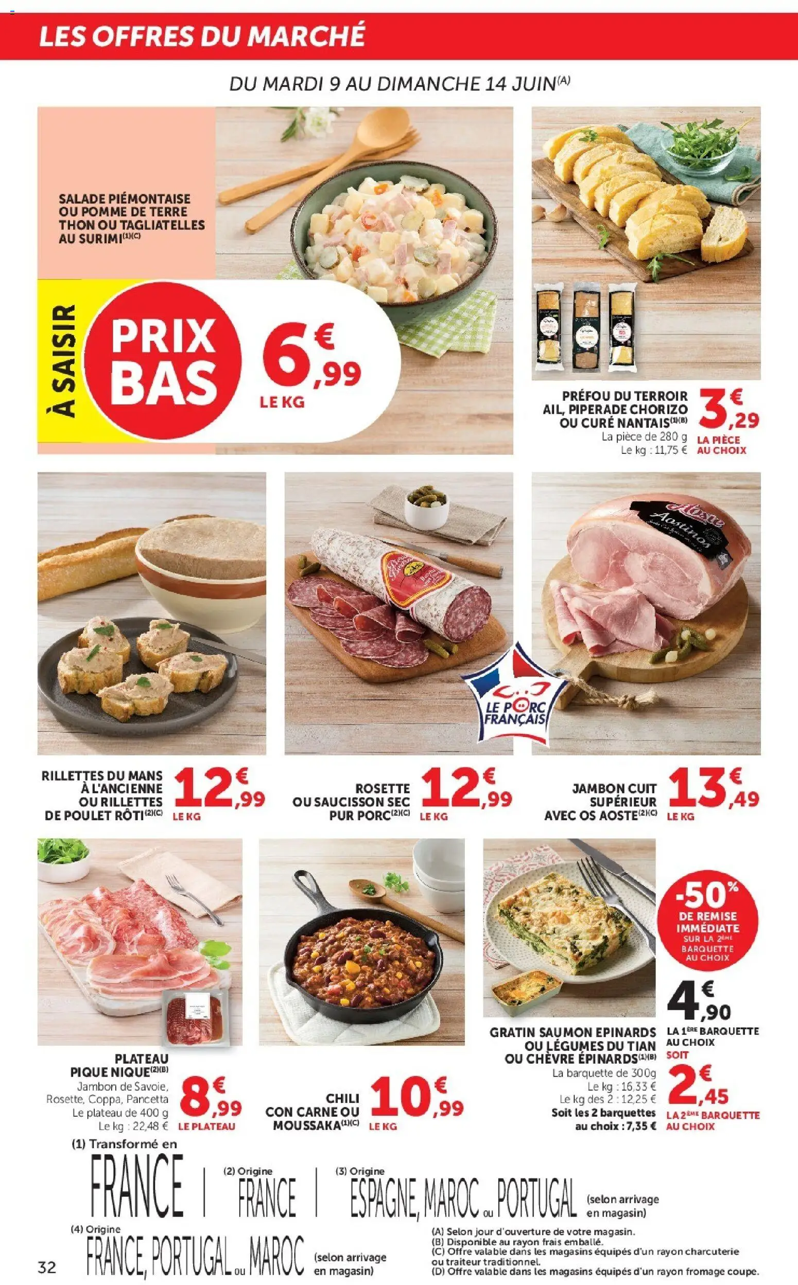 {H1} | Page: 32 | Produits: Salade, Saucisson, Saucisson sec, Plateau