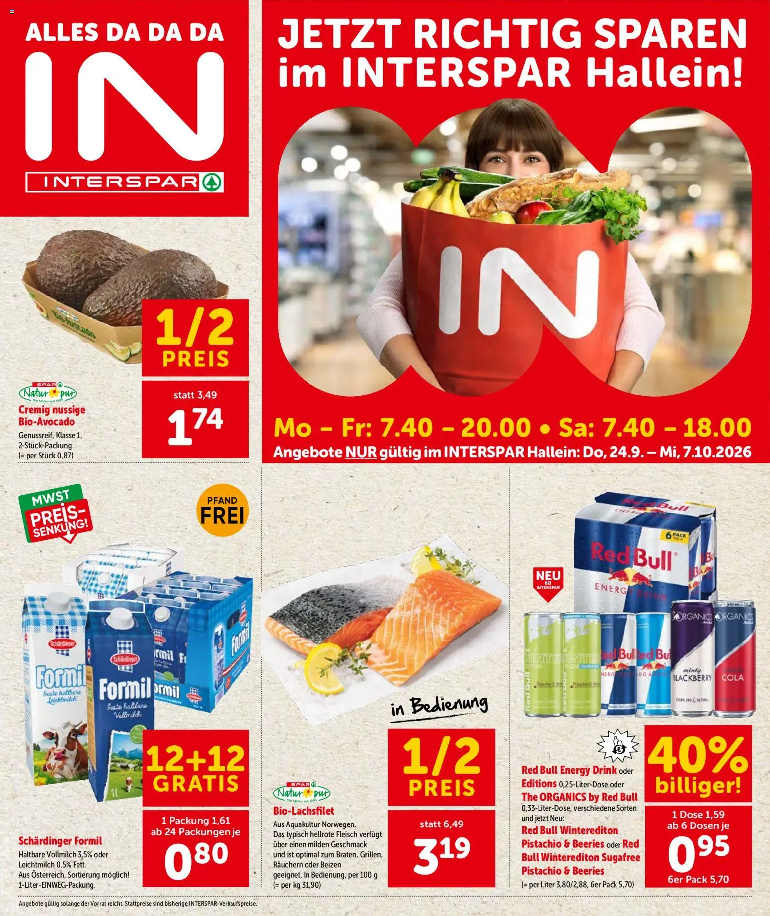 Interspar Flugblatt - Jetzt Richting Sparen gültig ab 24.09.2026 | Seite: 1 | Produkte: Vollmilch