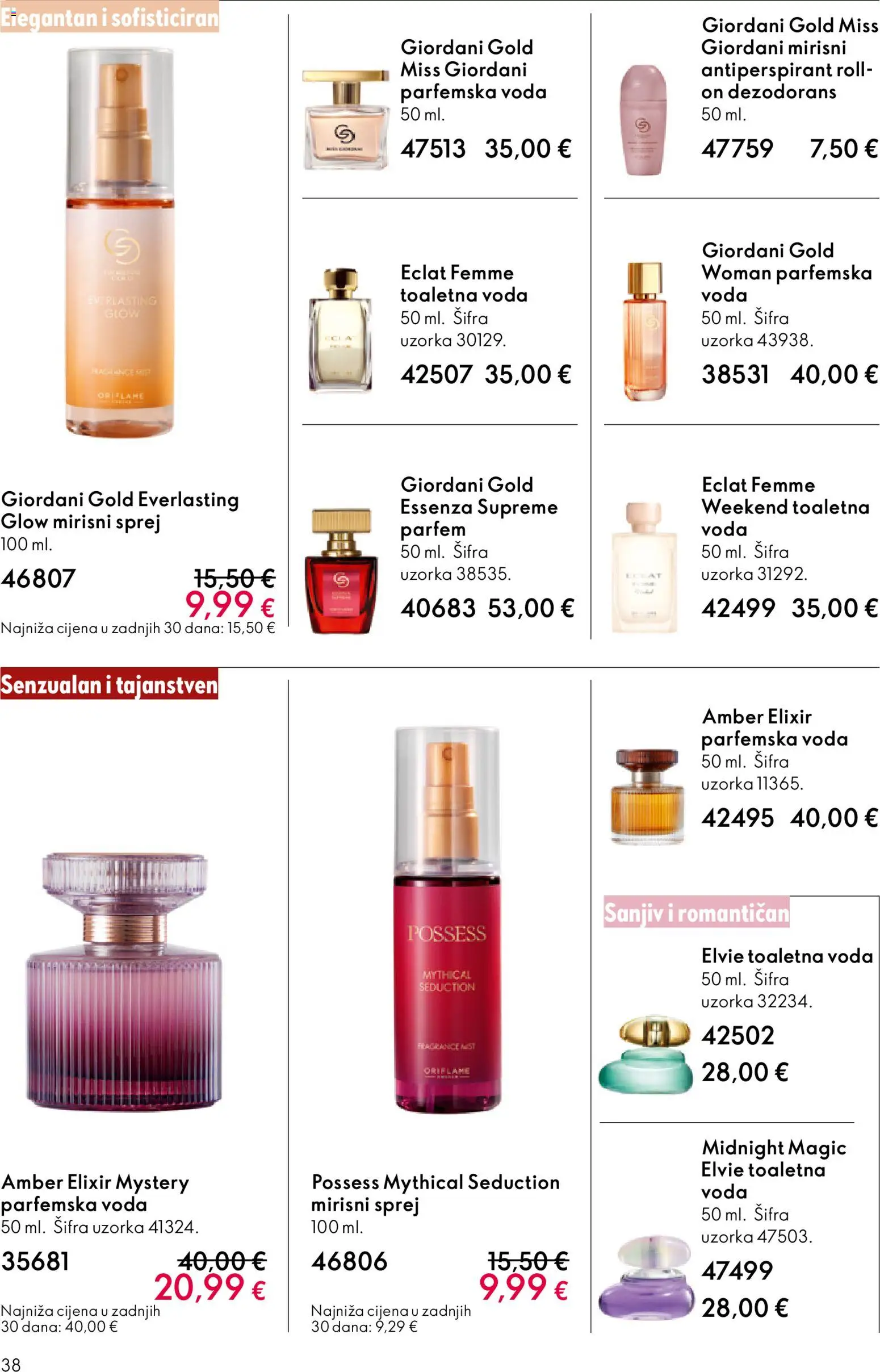 Oriflame katalog | vrijedi od 03.06.2026 | Stranica: 38 | Proizvodi: Parfem, Dezodorans, Antiperspirant, Voda