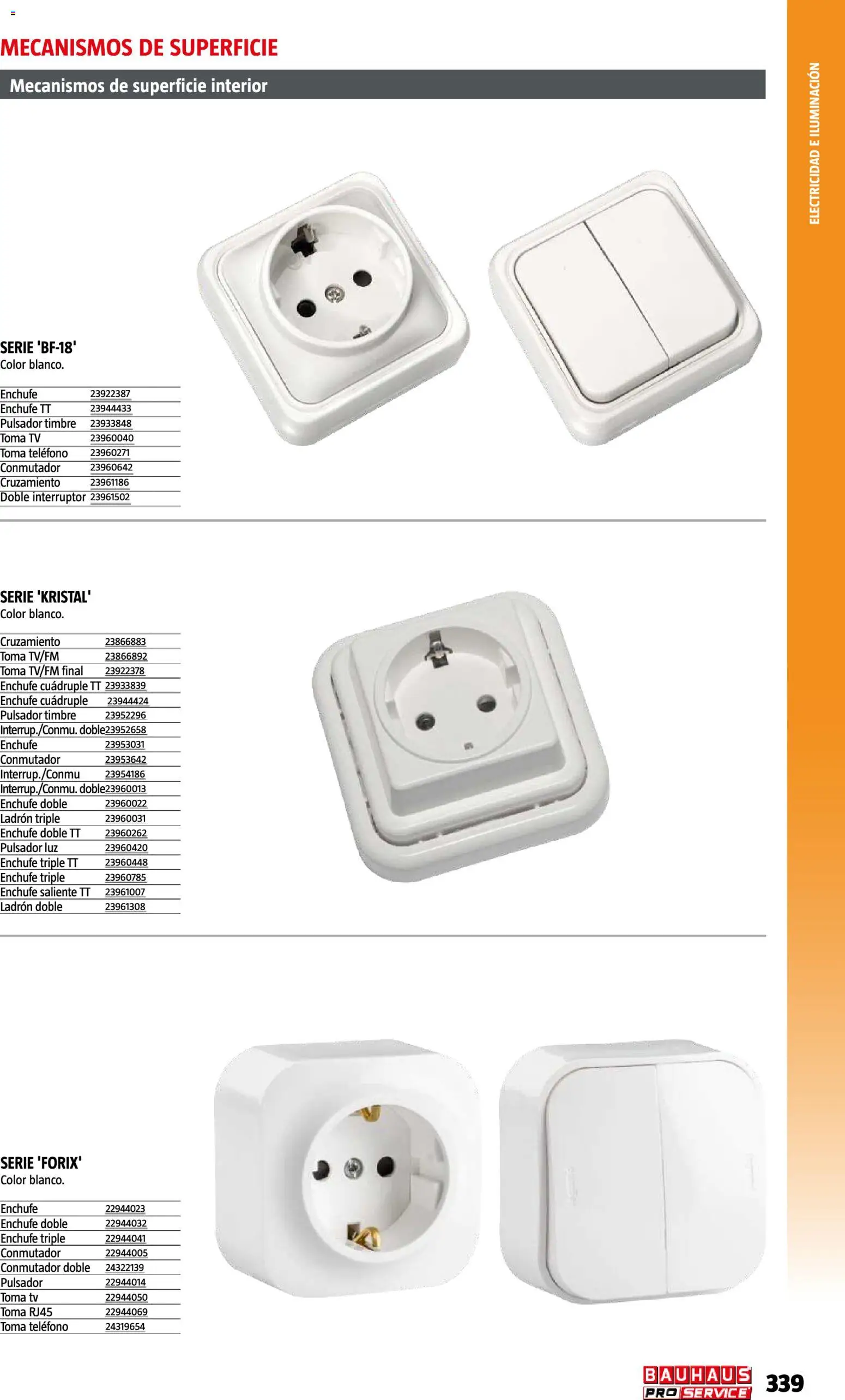 Bauhaus ProService │ válido desde el 11/05/2026 | Página: 339 | Productos: Teléfono, Iluminación, Enchufe