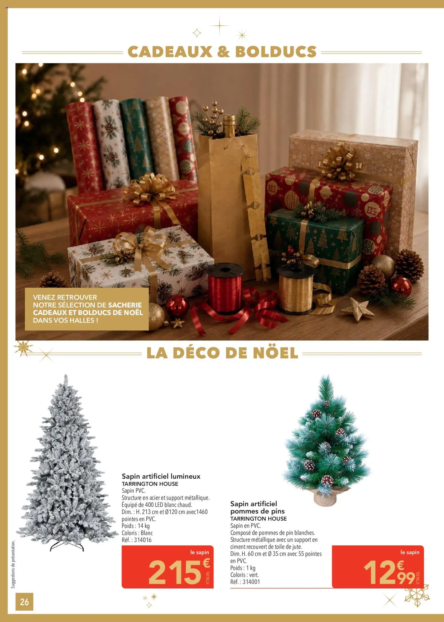 {H1} | Page: 26 | Produits: Ciment, Sapin artificiel, Poids, Pommes