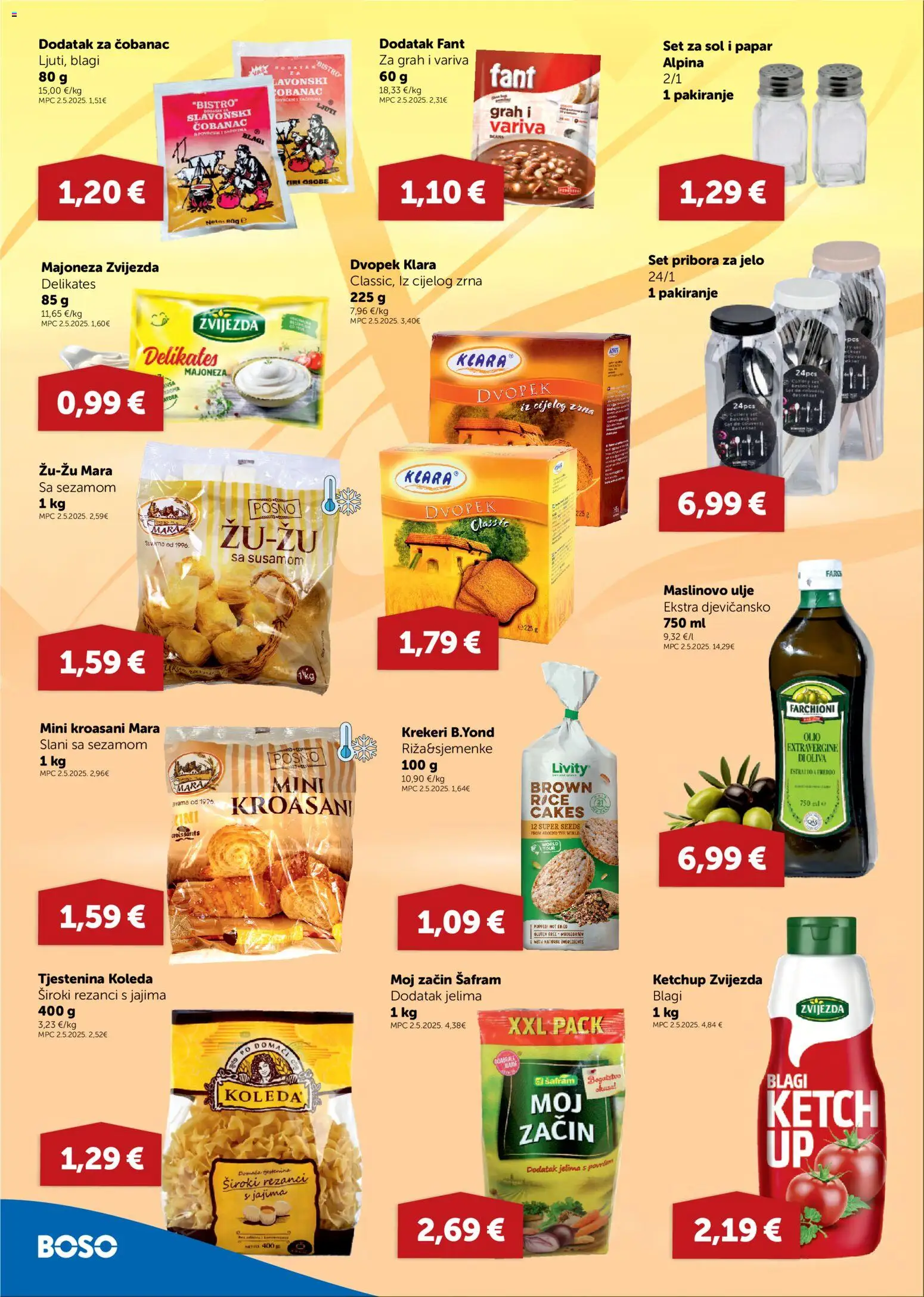 Boso katalog | vrijedi od 21.05.2026 | Stranica: 6 | Proizvodi: Maslinovo ulje, Rezanci, Dvopek, Papar