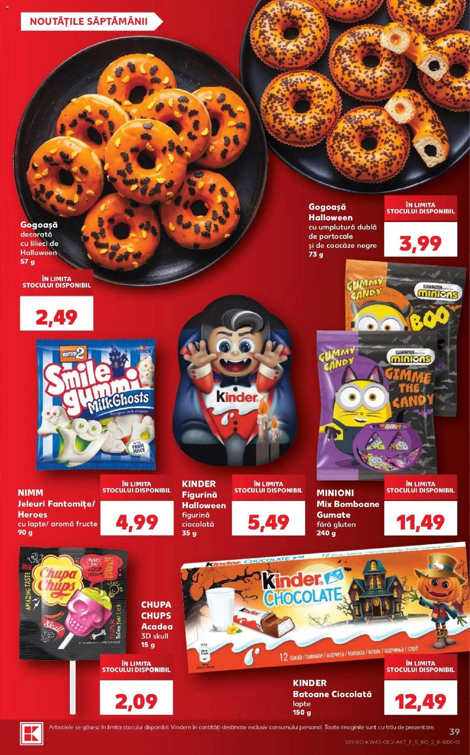 Noul catalog Kaufland – valabil de la 21.10.2026 | Pagină: 39 | Produse: Gogoasa, Ciocolată, Fructe, Jeleuri