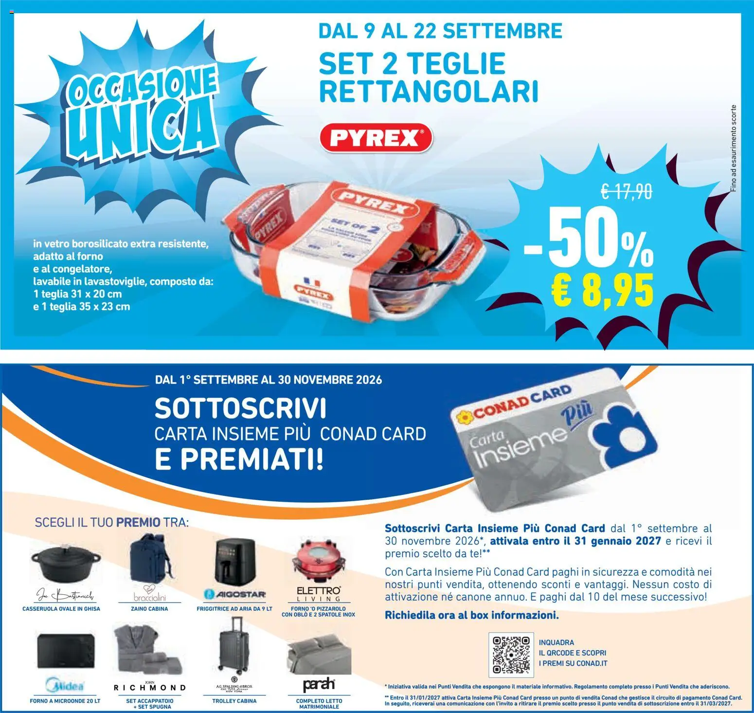 Volantino Conad del 09/09/2026 | Pagina: 39 | Prodotti: Friggitrice ad aria, Teglia, Tè, Forno