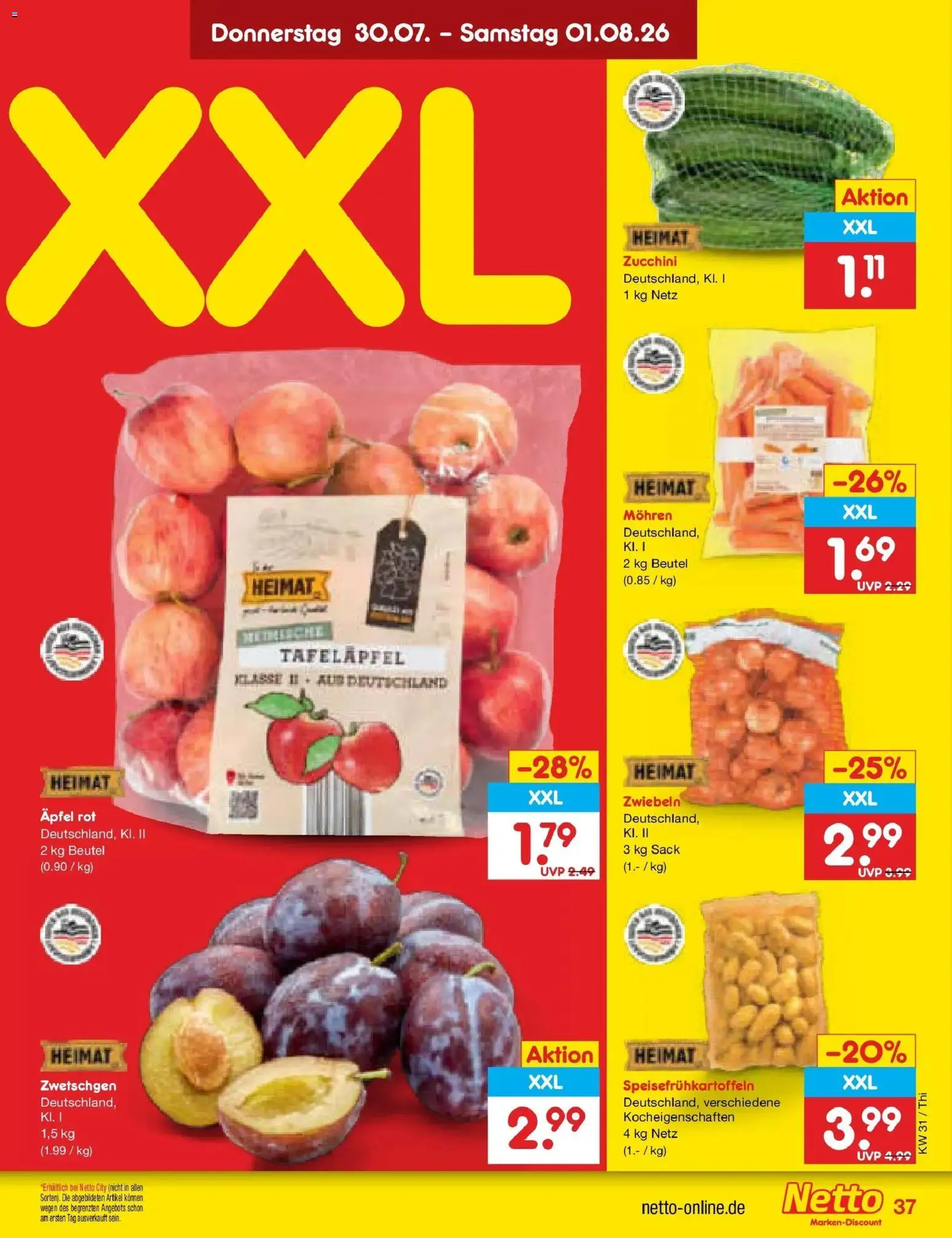 Netto Marken-Discount Prospekt Pirna – gültig ab 27.07.2026 | Seite: 54 | Produkte: Äpfel, Zwetschgen, Mohren, Zucchini