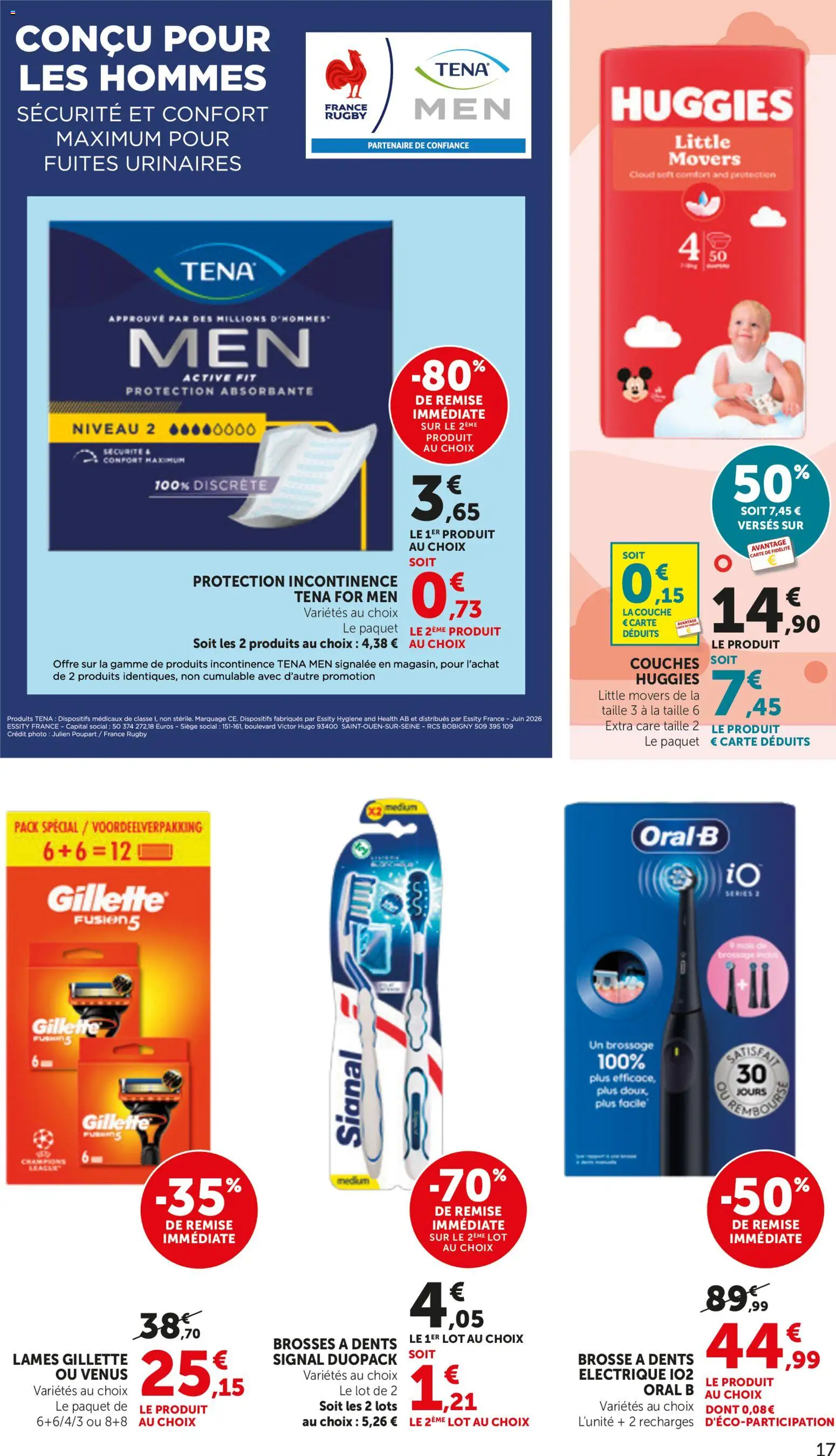 {H1} | Page: 17 | Produits: Couches, Brosse, Brosse à dents, Hygiène