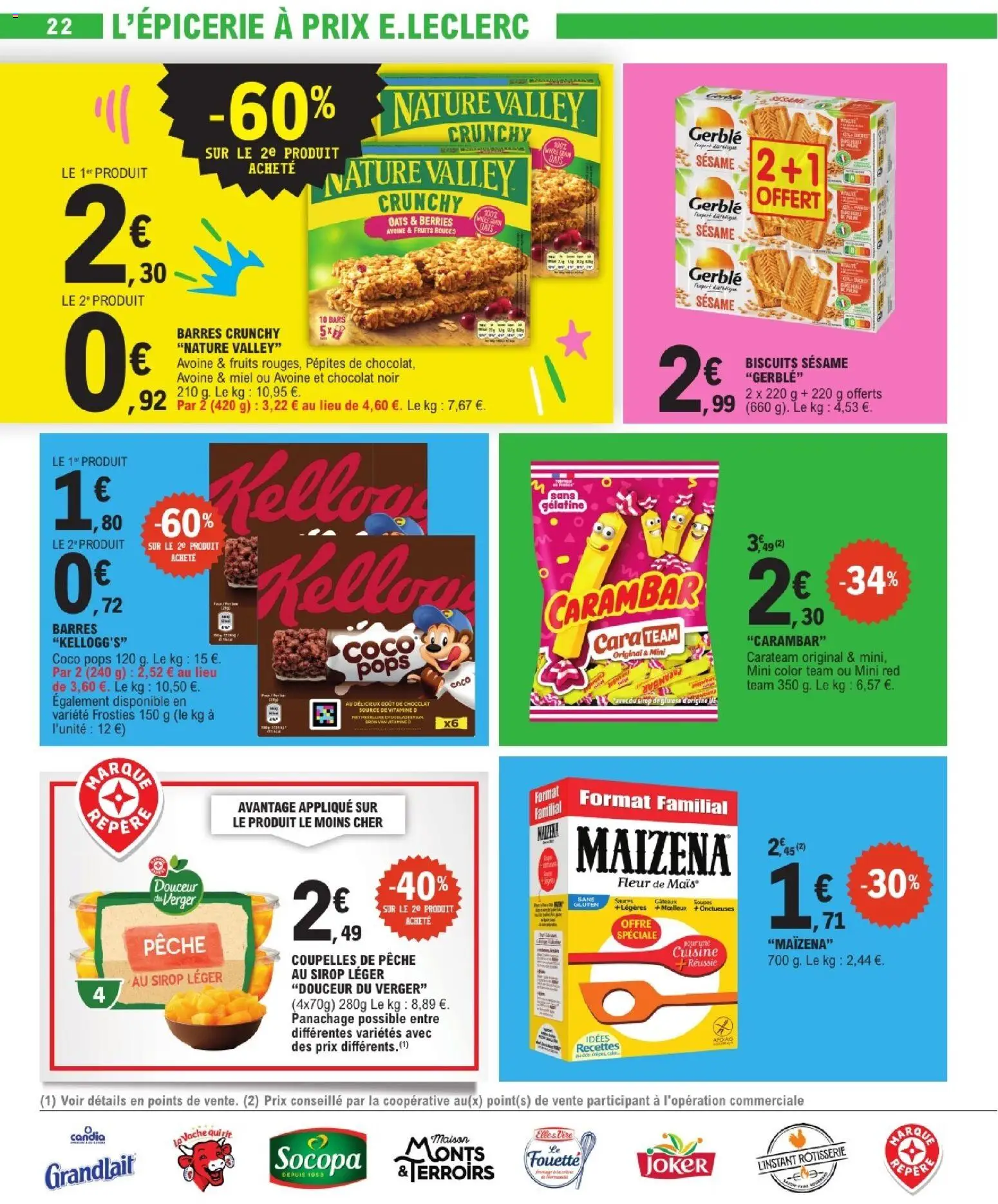 {H1} | Page: 22 | Produits: Maïzena, Sirop, Coco Pops, Sésame