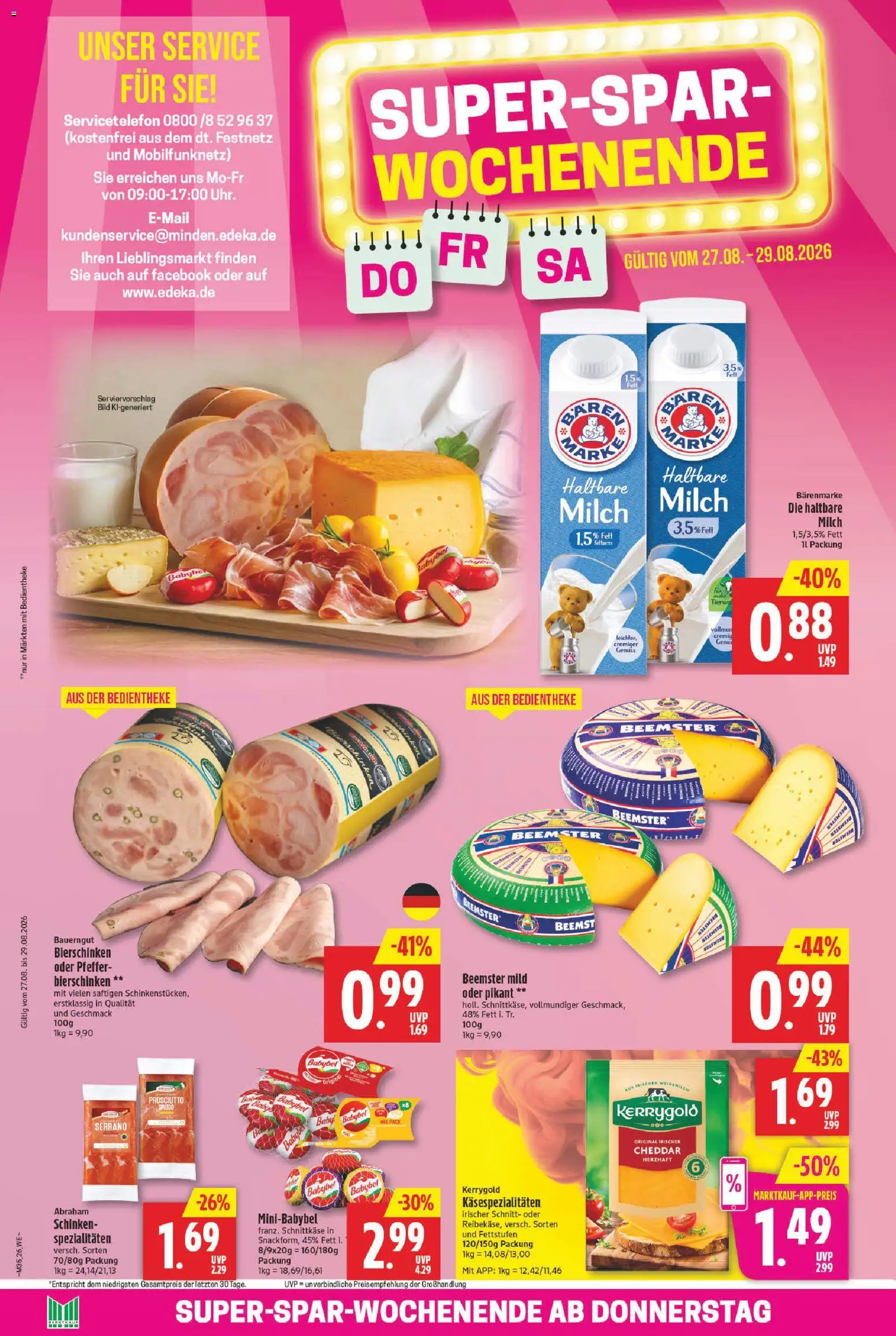 Marktkauf Prospekt – gültig ab 24.08.2026 | Seite: 28 | Produkte: Milch, Spezialitäten, Bauerngut, Schinken