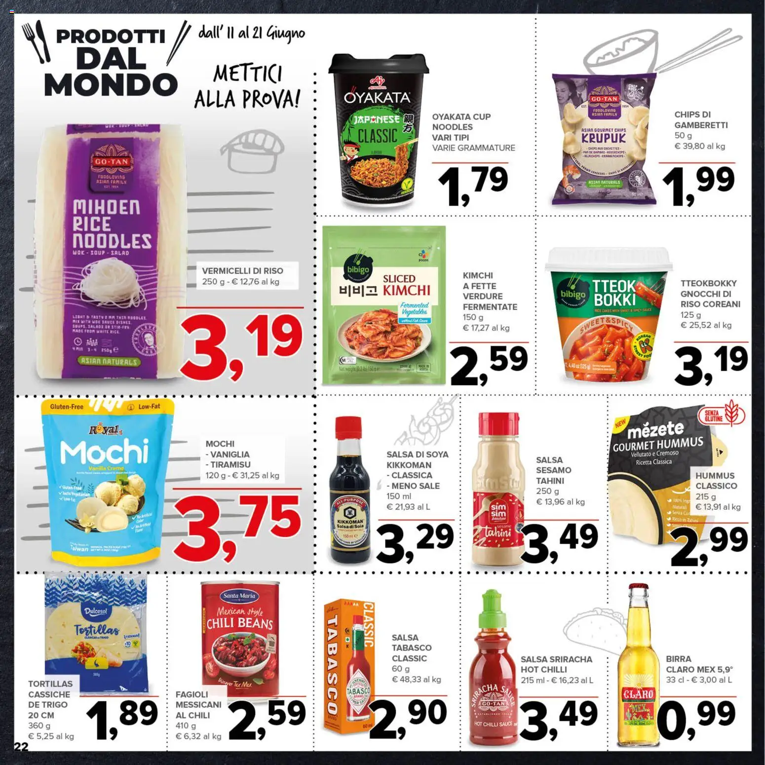 Volantino Todis del 11.06.2026 | Pagina: 22 | Prodotti: Riso, Hummus, Tortillas, Gnocchi