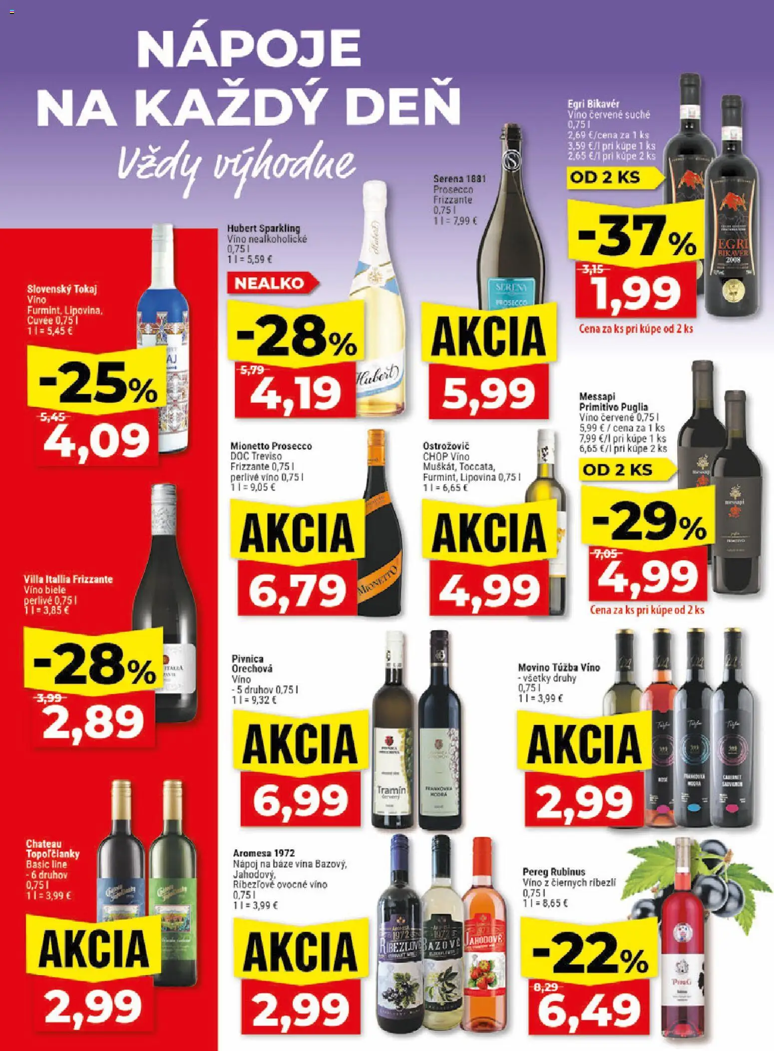 Nové Klas akcie – leták je platný od 08.06.2026 | Strana: 21 | Produkty: Víno, Prosecco, Perlivé víno