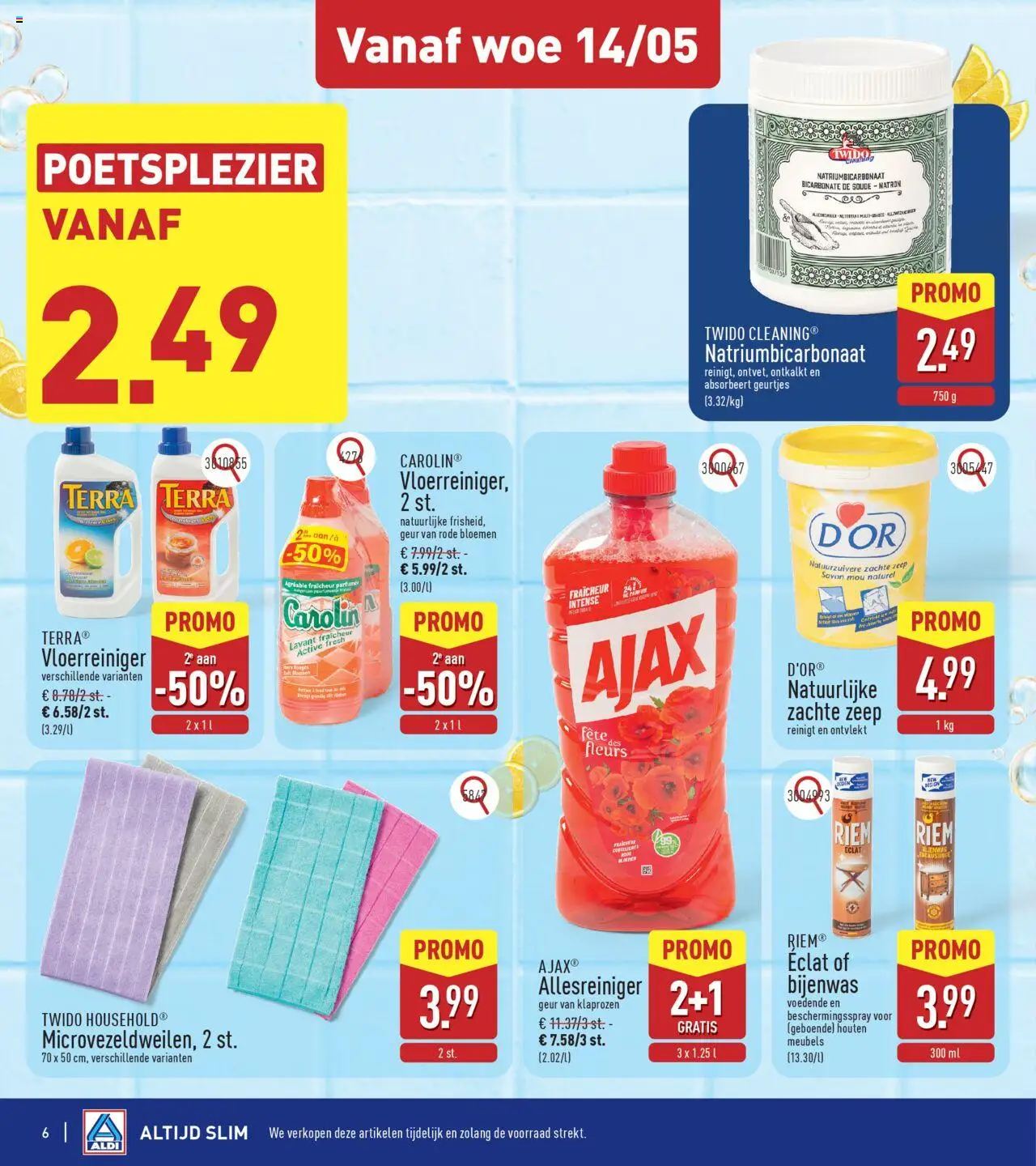 {H1} | Pagina: 6 | Producten: Bloemen, Allesreiniger, Riem, Parfum