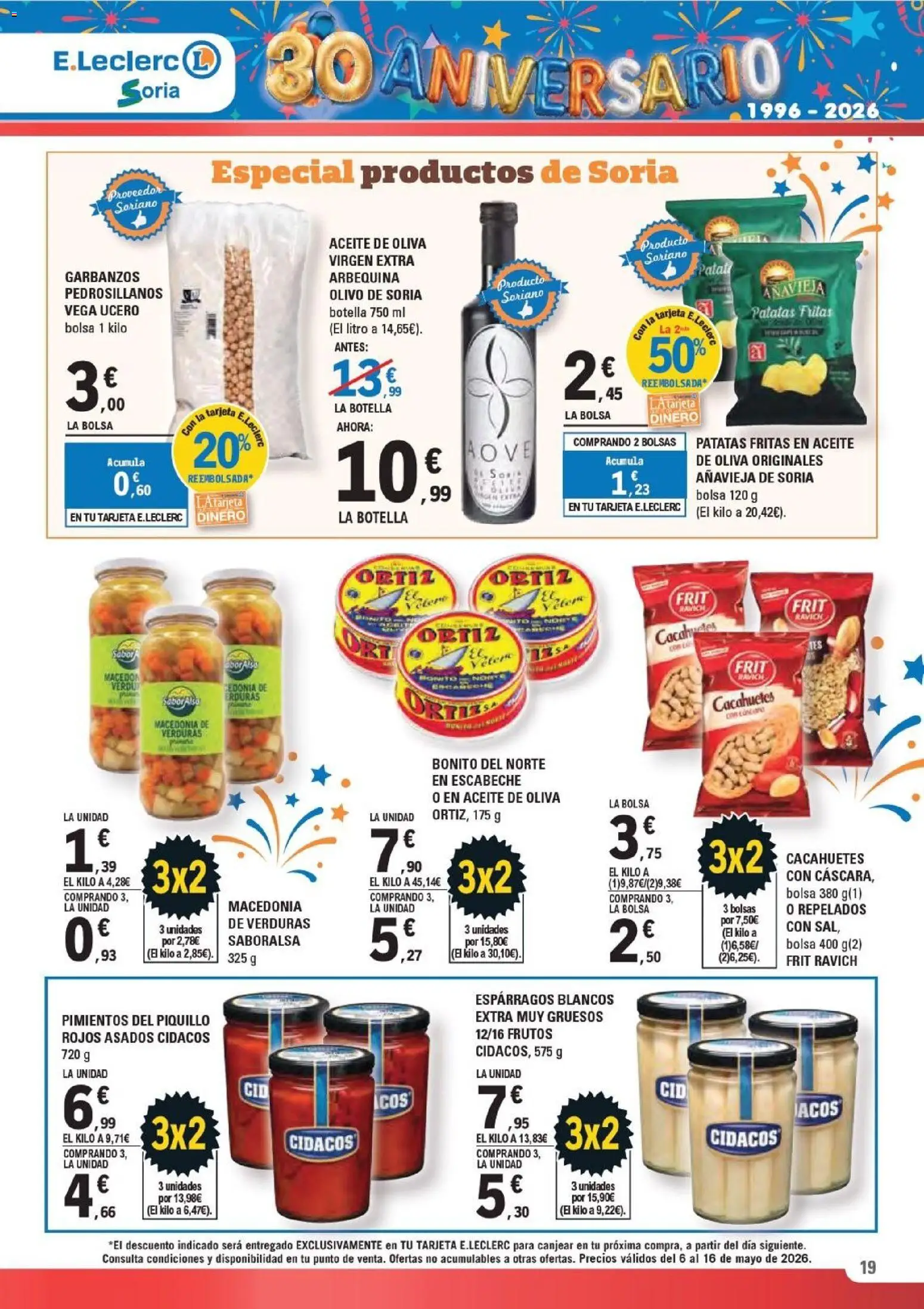 E.Leclerc Soria │ válido desde el 06.05.2026 | Página: 19 | Productos: Aceite, Νερό καρύδας, Aceite de oliva, Aceite de oliva virgen extra