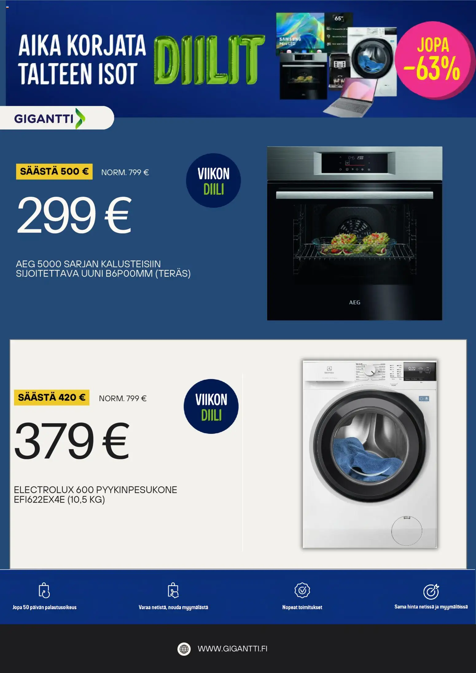 Gigantti tarjoukset – voimassa 25/09/2026 alkaen | Sivu: 5 | Tuotteet: Uuni
