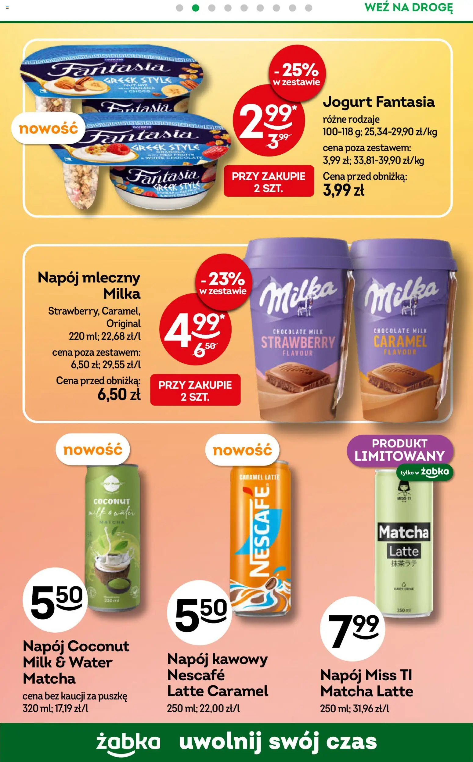 Żabka gazetka od 29.07.2026 | Strona: 71 | Produkty: Milka, Napój mleczny, Jogurt, Napój kawowy