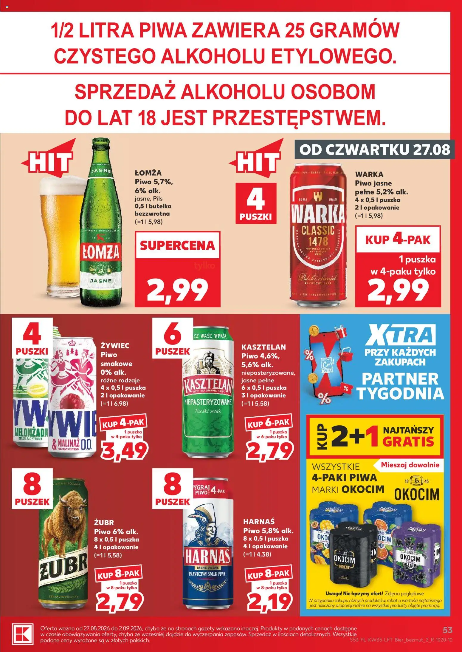 Kaufland Polsko leták - Jest fresz od 27.08.2026 | Strana: 53 | Produkty: Zubr